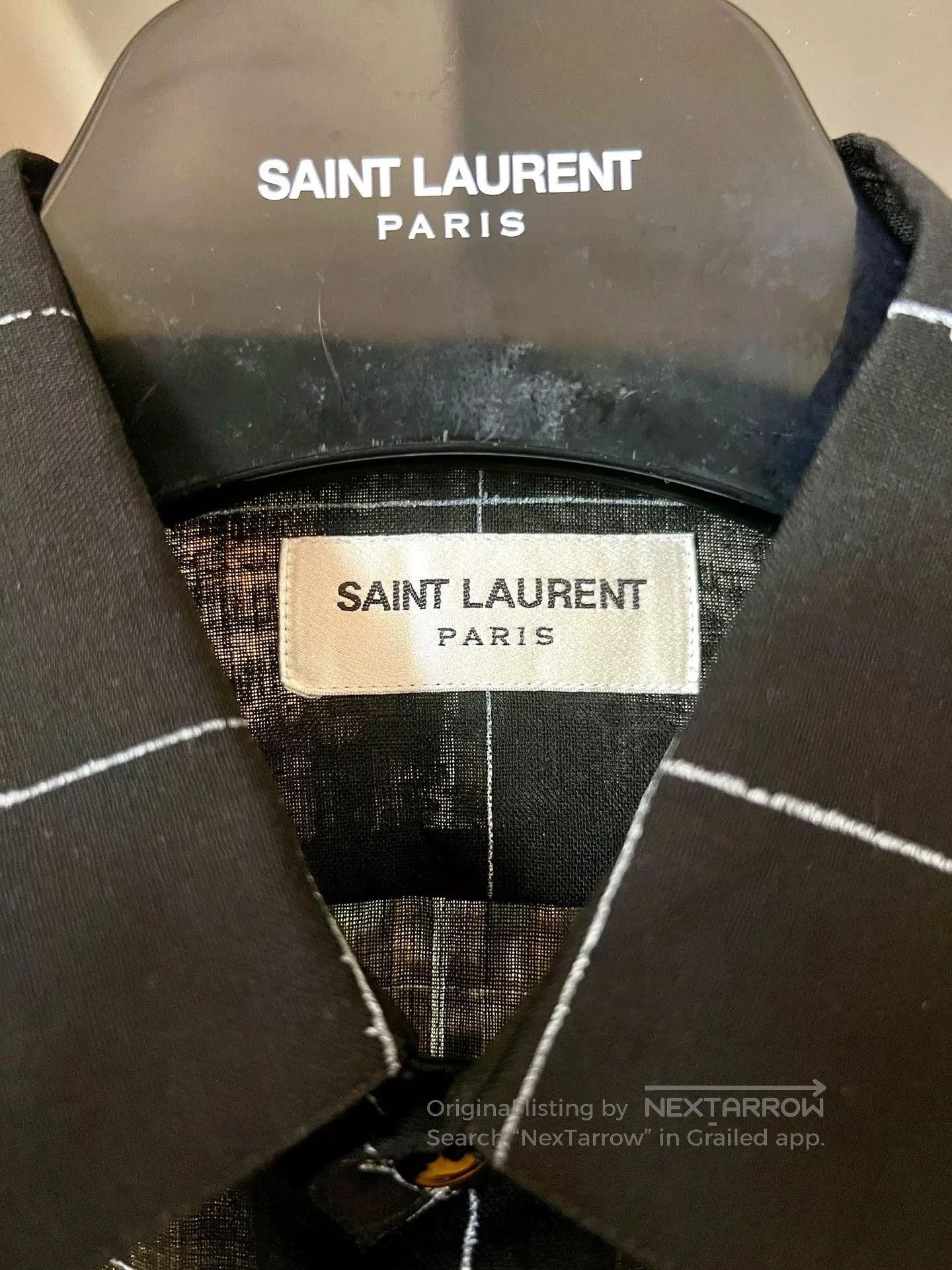 Saint Laurent Paris saint laurent black geometric silk shirt. Size US S / EU 44-46 / 1 - 3 Thumbnail
