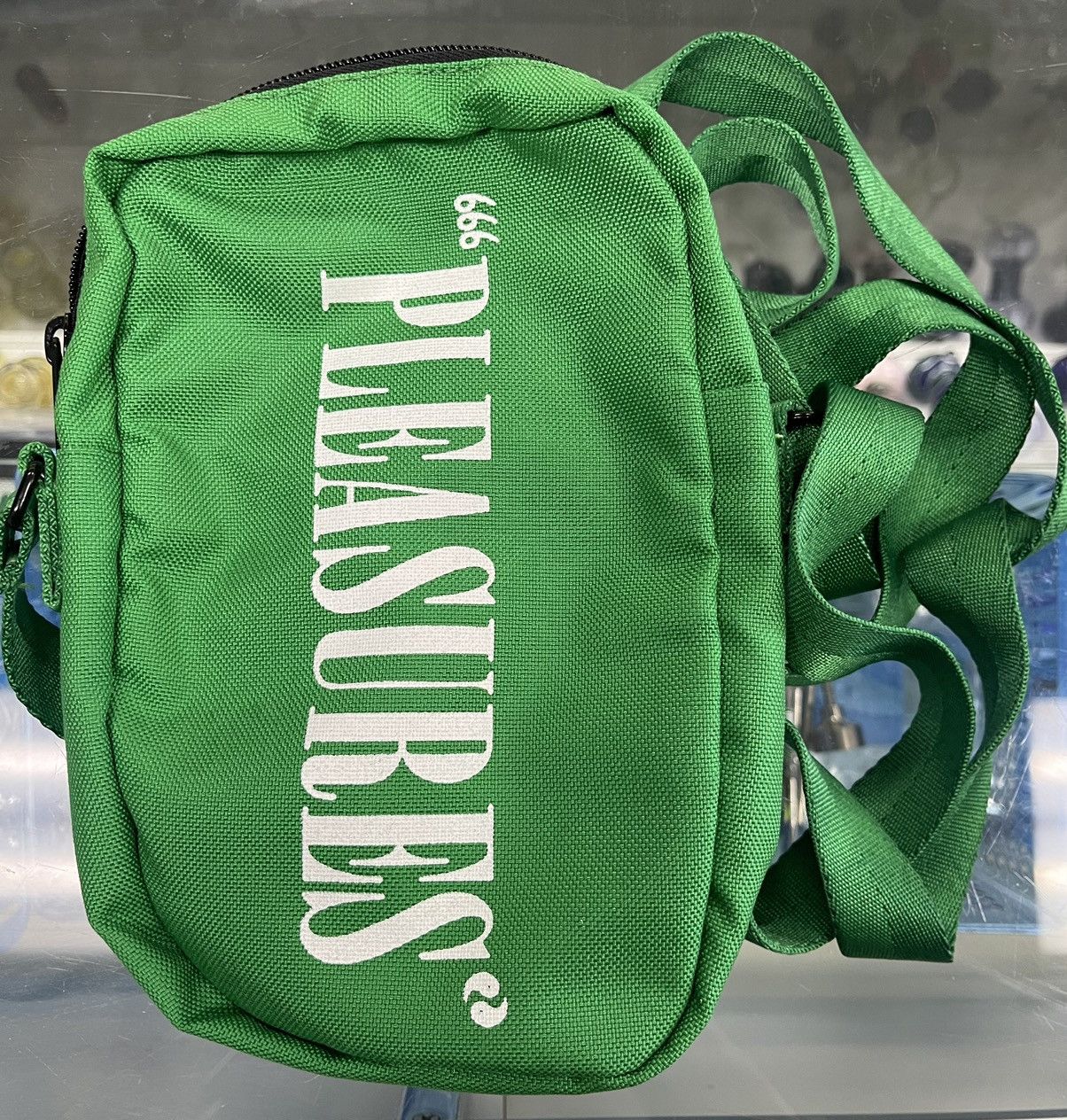 image of Pleasures 666 Core Green Side Bag, Men's
