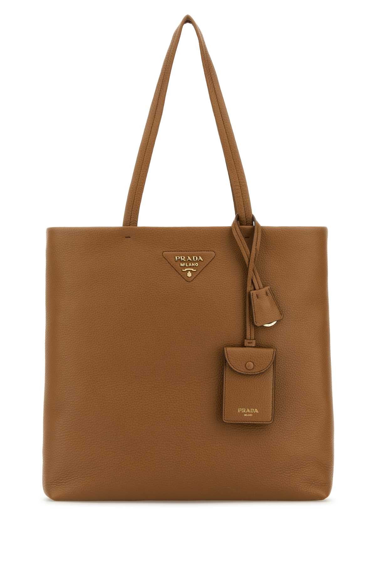 Prada Camel Leather Shopping Bag Size ONE SIZE - 1 Thumbnail