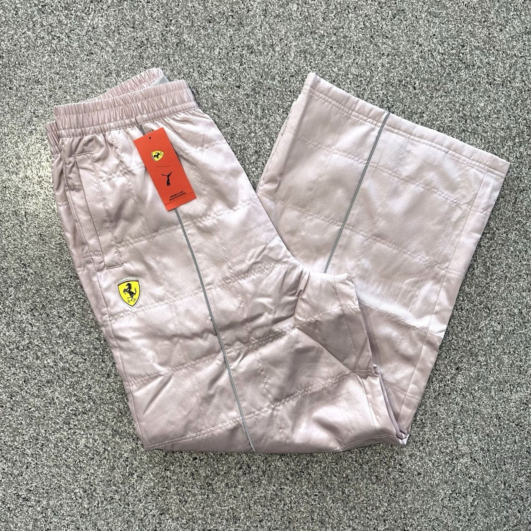Puma Puma Scuderia Ferrari Premium Wide-Leg Pants Womens L Quilted Pink Mauve 632794 Size 36" / US 14 / IT 50 - 2 Thumbnail
