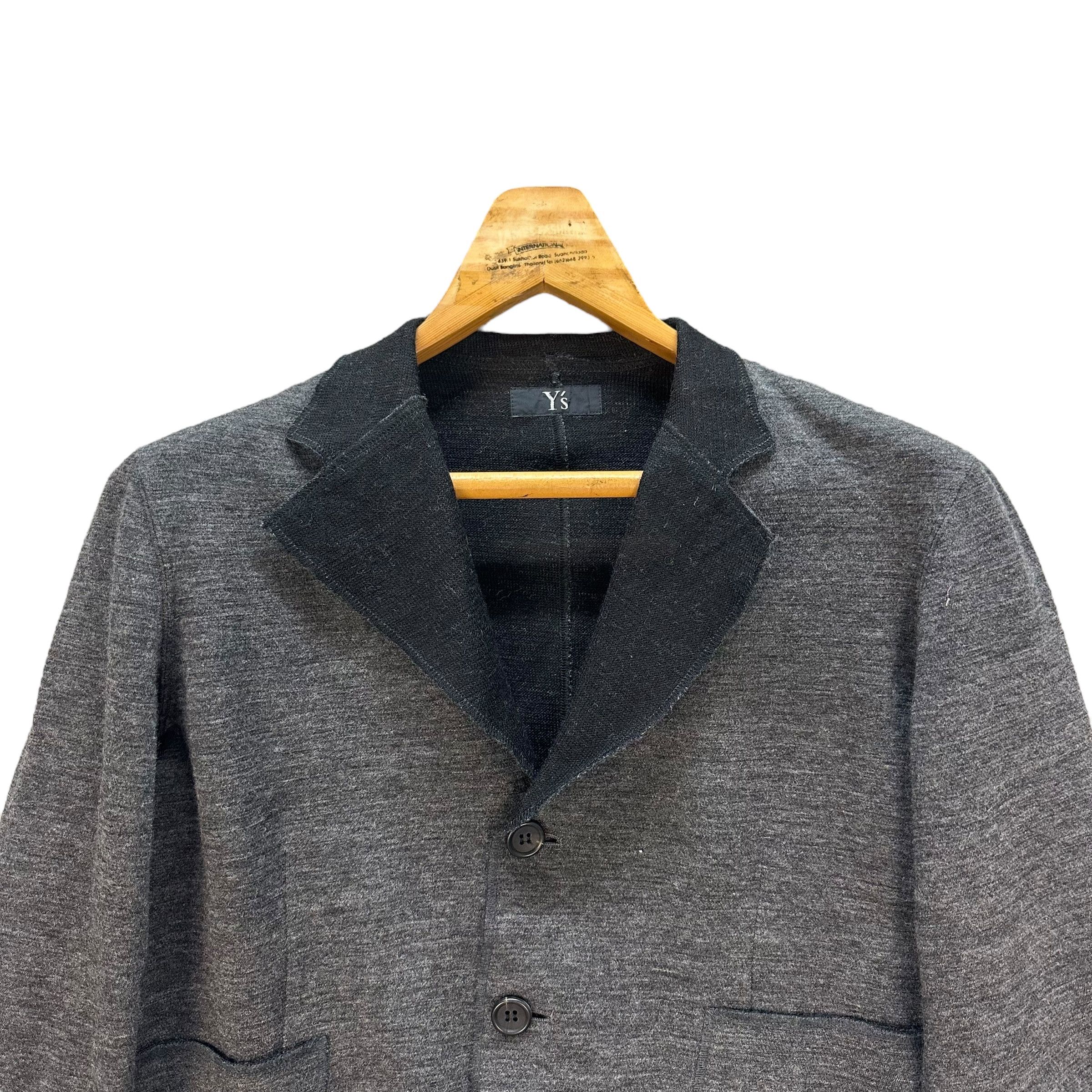 Yohji Yamamoto Y's DOUBLE COLLAR WOOL CROP JACKET / CARDIGAN #8810-028 Size M / US 6-8 / IT 42-44 - 2 Thumbnail