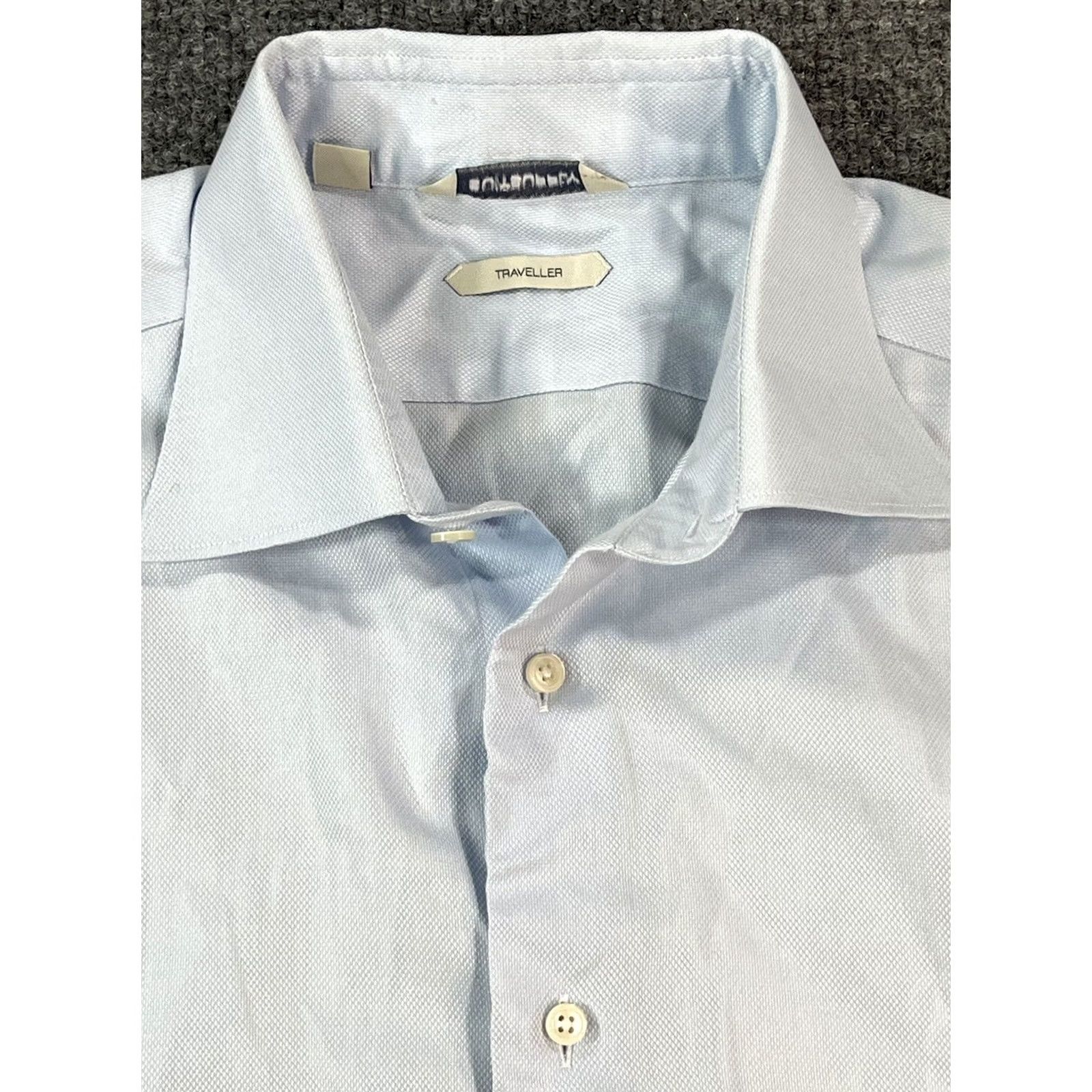 Suitsupply Suitsupply Traveller Dress Shirt Mens 16.5 42 Slim Fit Blue Long Sleeve Shirt Men Regular Collar button Size 46R - 2 Thumbnail