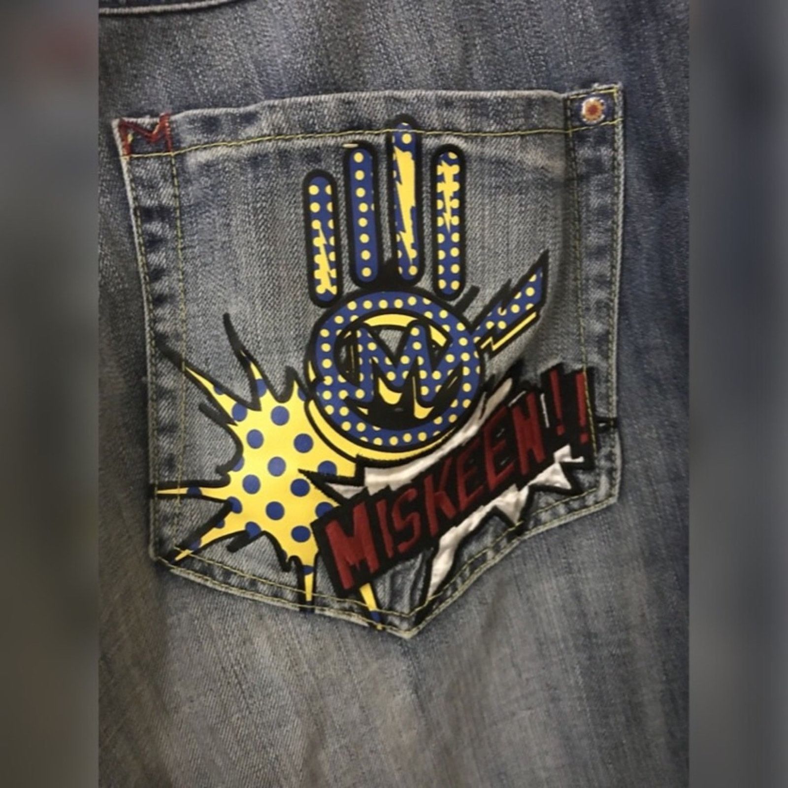 Other MISKEEN MSKN Embroidered Baggy Hip Hop Denim Jeans Size US 38 / EU 54 - 4 Thumbnail
