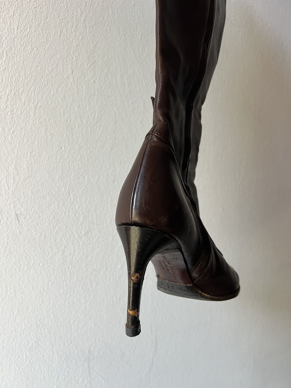 Ralph Lauren Purple Label Vintage Ralph Lauren Purple Label Leather High Heels Boots Size US 10.5 / IT 40.5 - 16 Thumbnail