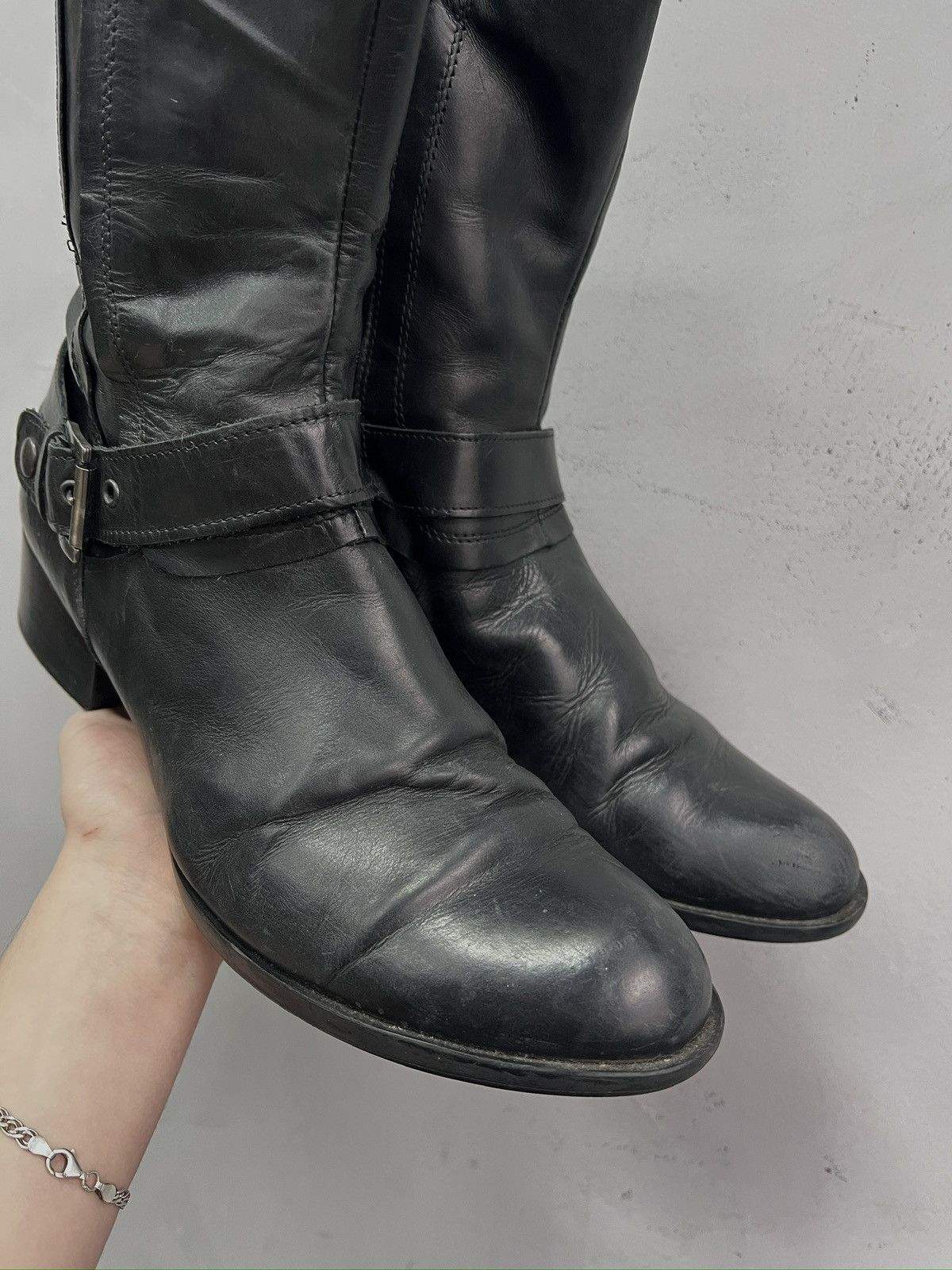 Harley Davidson Hedi slimane style leather moto boots ankle japanese y2k Size US 8 / EU 41 - 4 Thumbnail