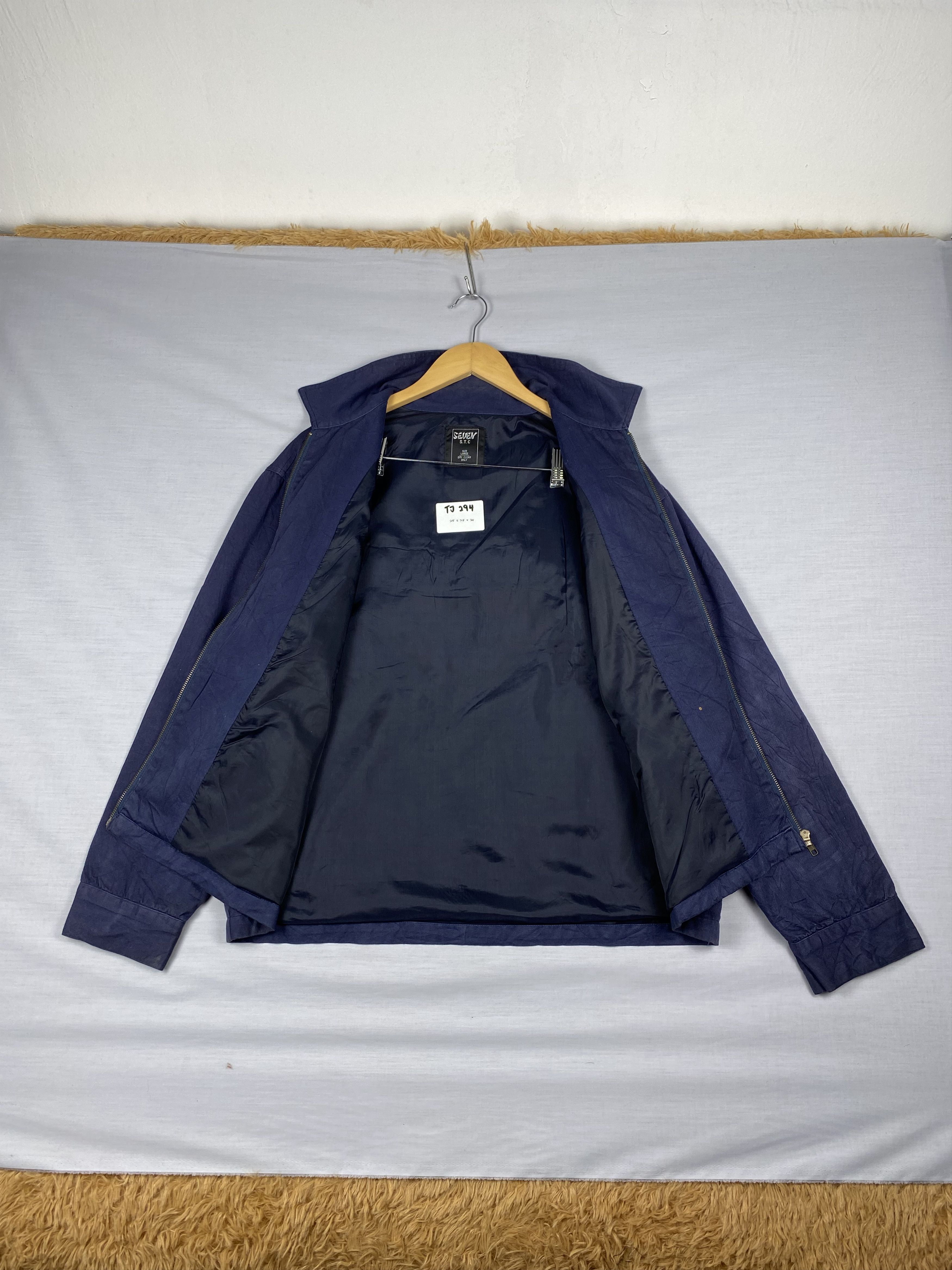 Japanese Brand Vintage Seven STC Backside Logo Plain Canvas Bomber Jacket Size US L / EU 52-54 / 3 - 5 Thumbnail
