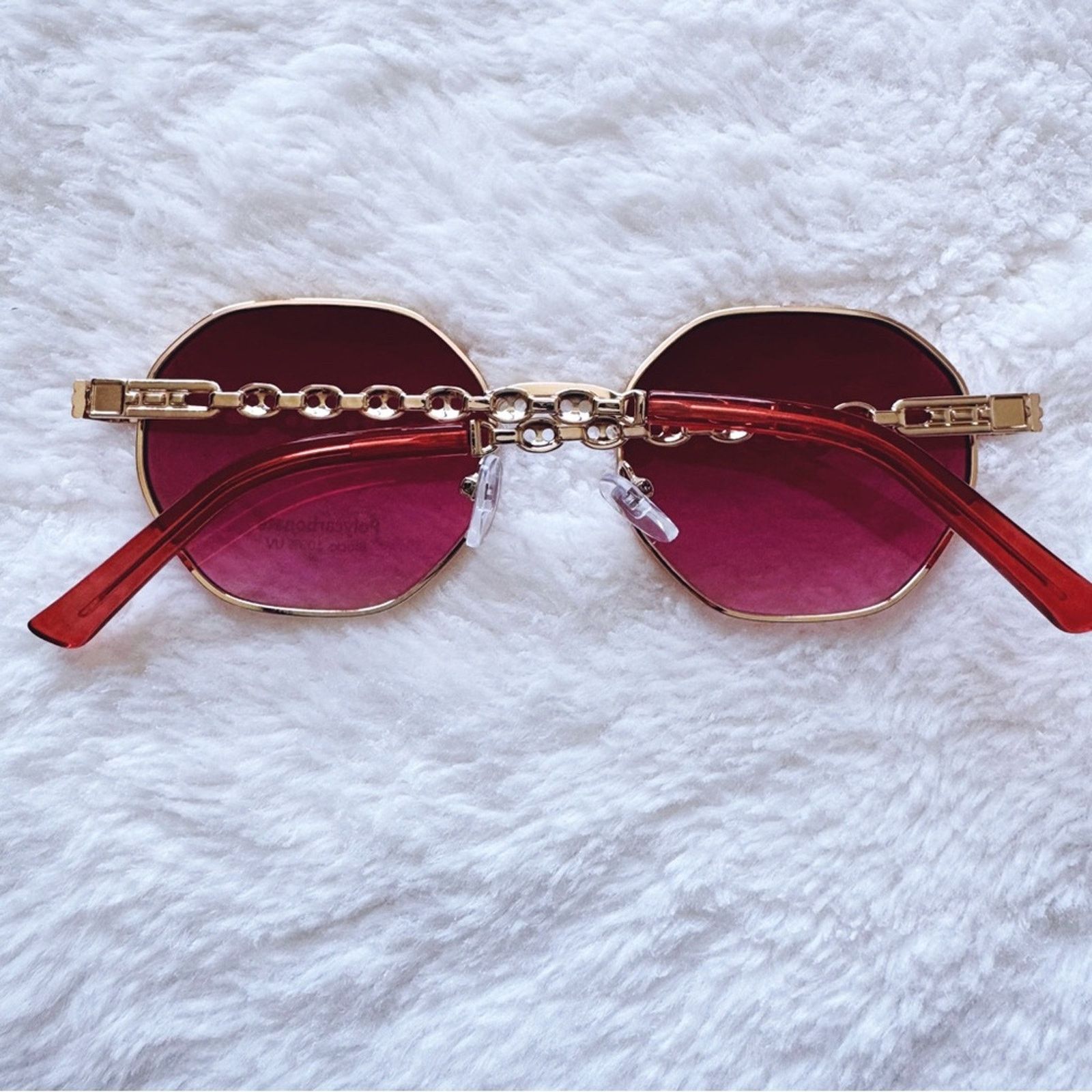 Other Phoebe Dark Pink Geometric Sunglasses Size ONE SIZE - 13 Thumbnail