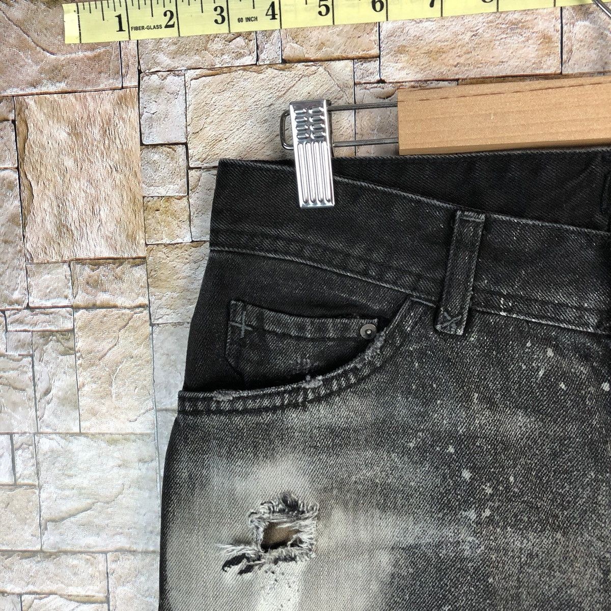 Japanese Brand Bershka Black faded ripped Distressed Denim Pants #A971 Size US 29 - 8 Thumbnail