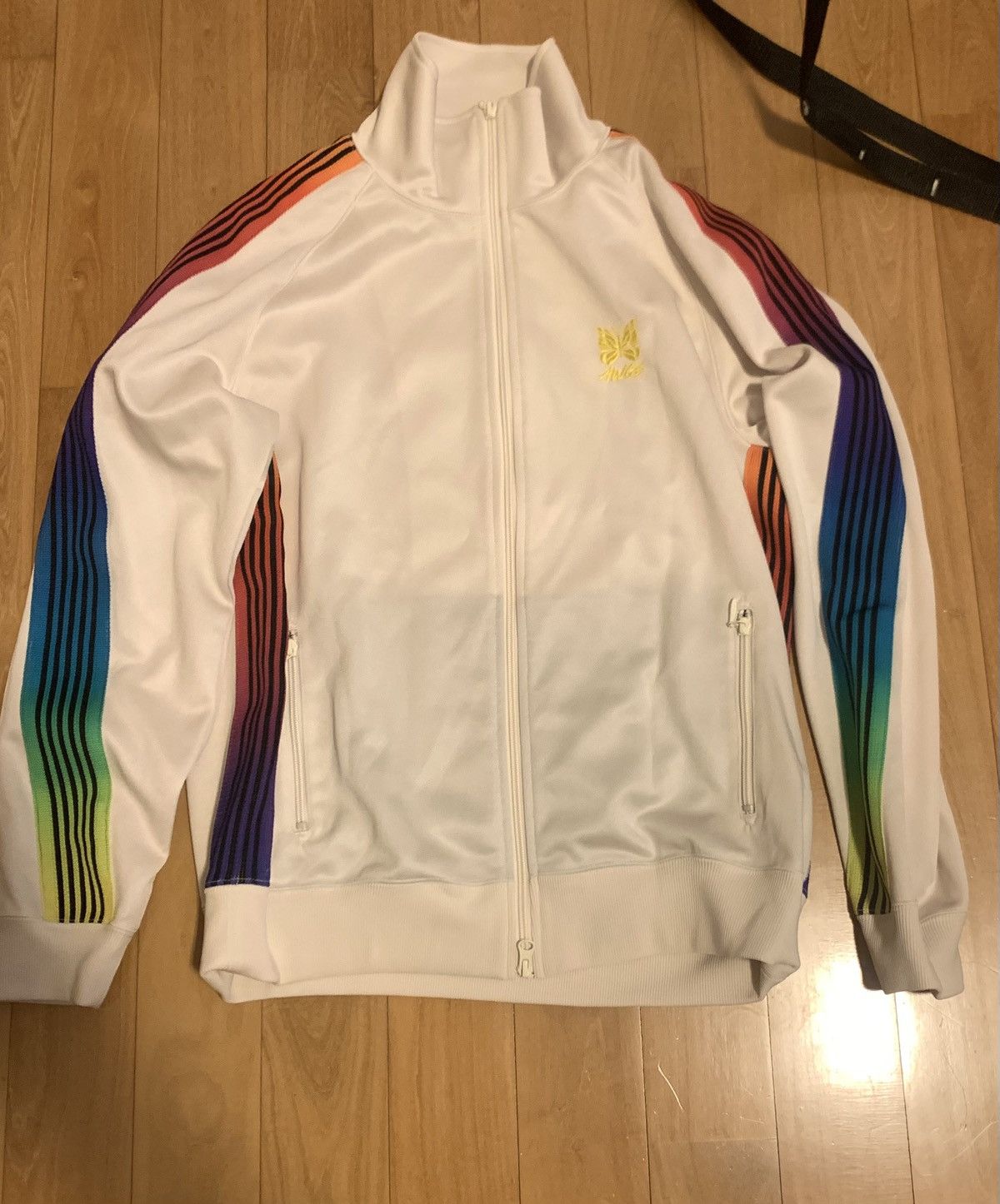 AWGE × Needles 2021 Needles X AWGE off white rainbow tape track jacket Size US L / EU 52-54 / 3 - 3 Thumbnail