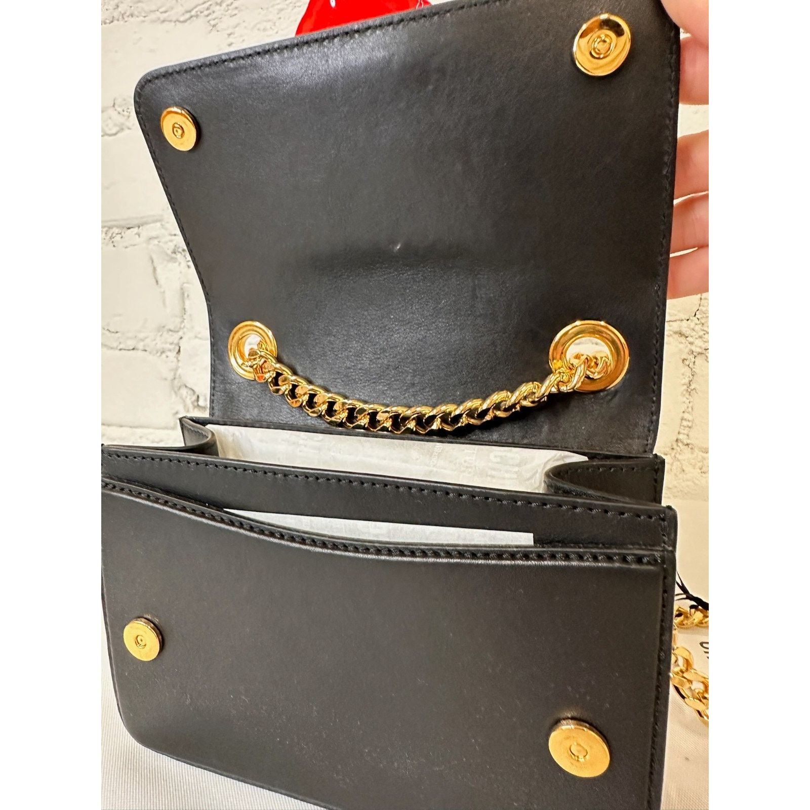 Moschino SS23 MOSCHINO Couture Jeremy Scott Black Leather Red Heart Size ONE SIZE - 15 Thumbnail