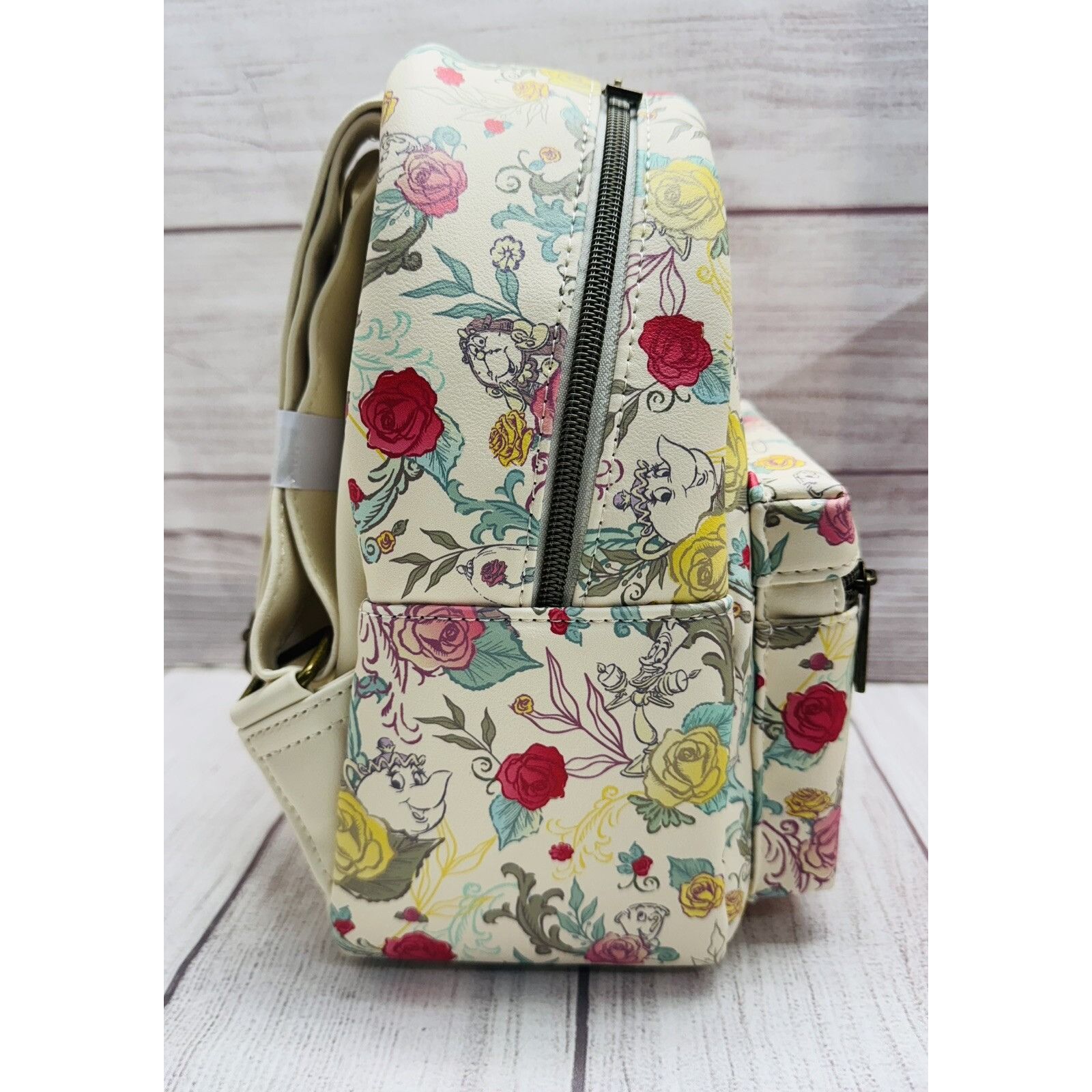 Disney Loungefly Disney Beauty & Beast Belle Floral Rose AOP Charac Size ONE SIZE - 2 Thumbnail