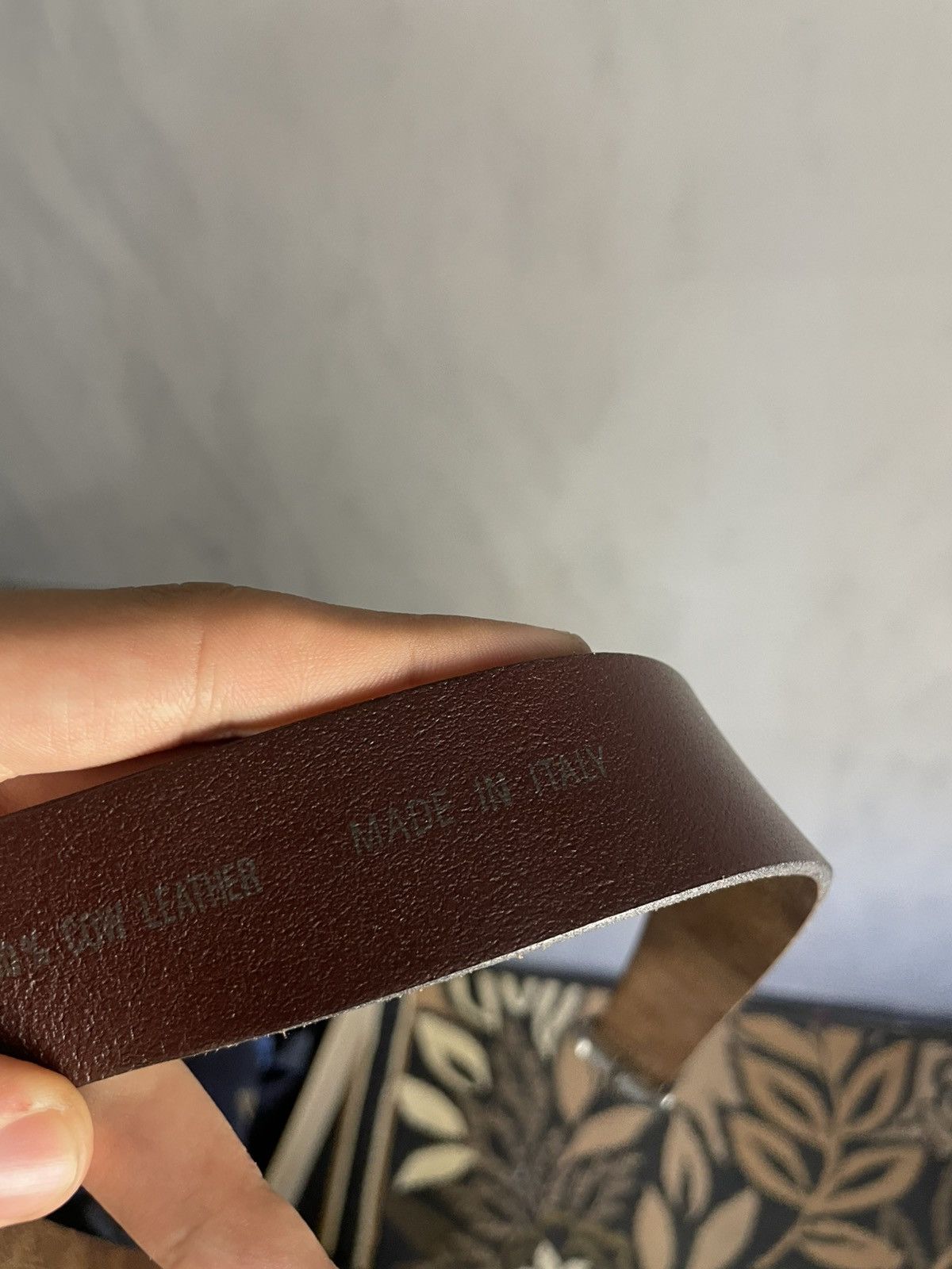 Levi's Vintage Levis Leather belt made in Italy Size 32 - 6 Thumbnail