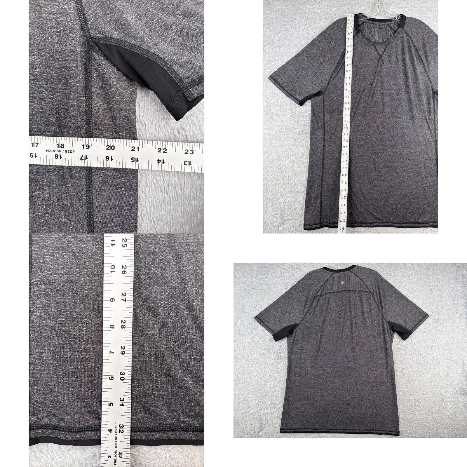Lululemon Lululemon Shirt Men Large Gray Heather White Short Sleeve Crew Neck READ ME Shirt Men L Gray Poly Microfiber Logo All Seasons Breathable Vintage: No Size US L / EU 52-54 / 3 - 8 Thumbnail
