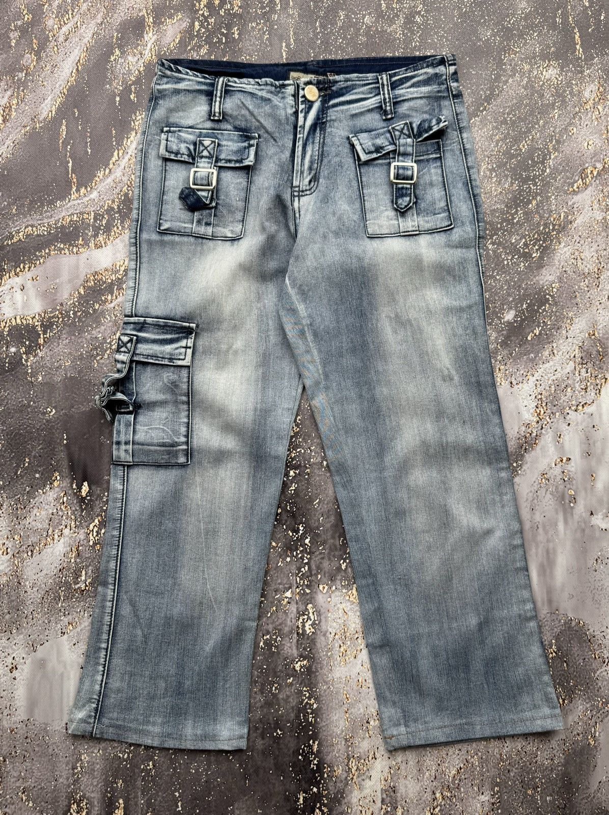 Vintage Vintage Cargo Bondage Cropped Jeans Size 27" / US 4 / IT 40 - 1 Thumbnail