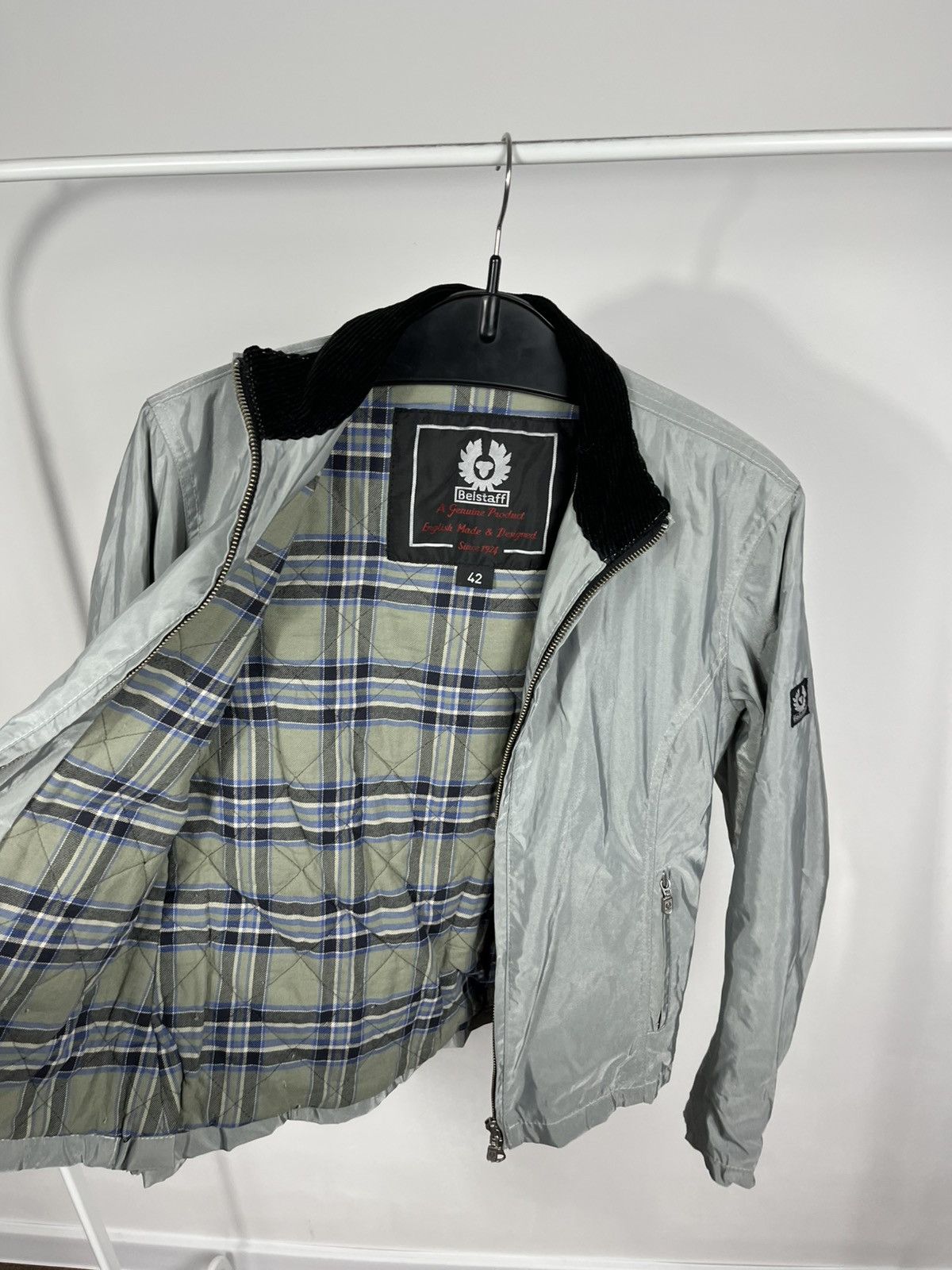 Belstaff Belstaff Nylon Jacket Grey Zip Up Plaid Lining Size 42 Women Size S / US 4 / IT 40 - 7 Thumbnail