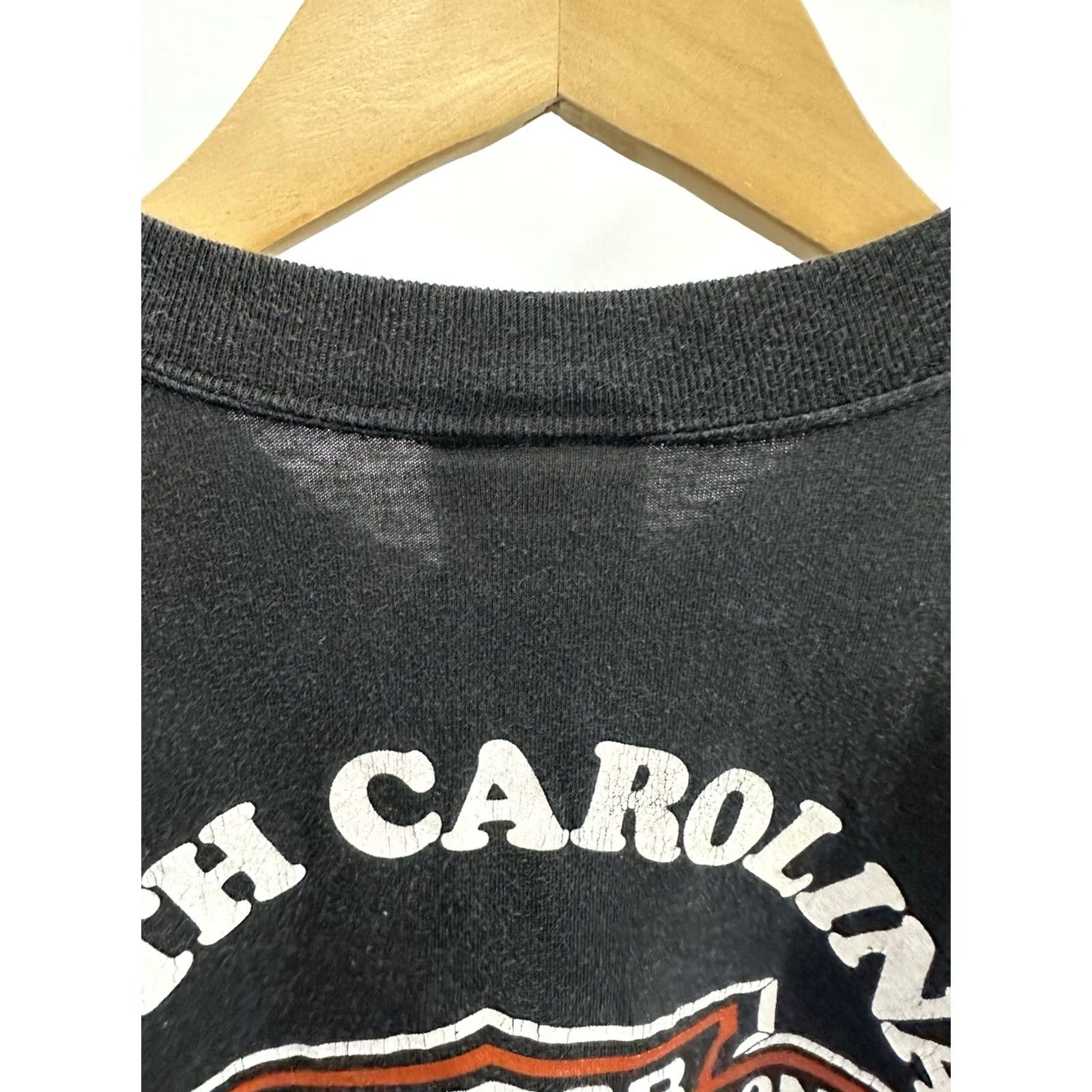 Harley Davidson VINTAGE 80s Harley-Davidson Beach Rally Sunset Babe Biker Thin T-Shirt Size L Black Mens Size US L / EU 52-54 / 3 - 6 Thumbnail