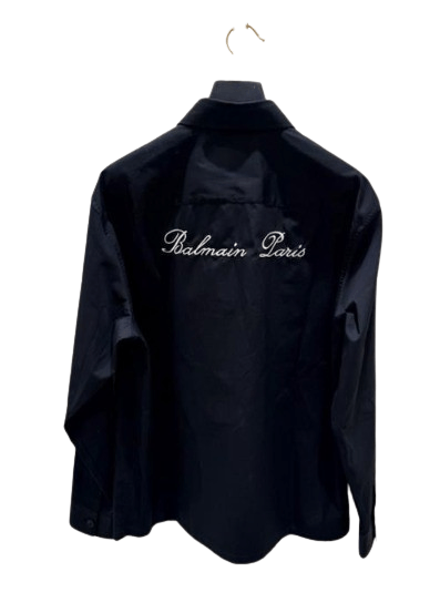 Balmain o1srvl11e1025 Shirt in Navy Size US L / EU 52-54 / 3 - 2 Thumbnail