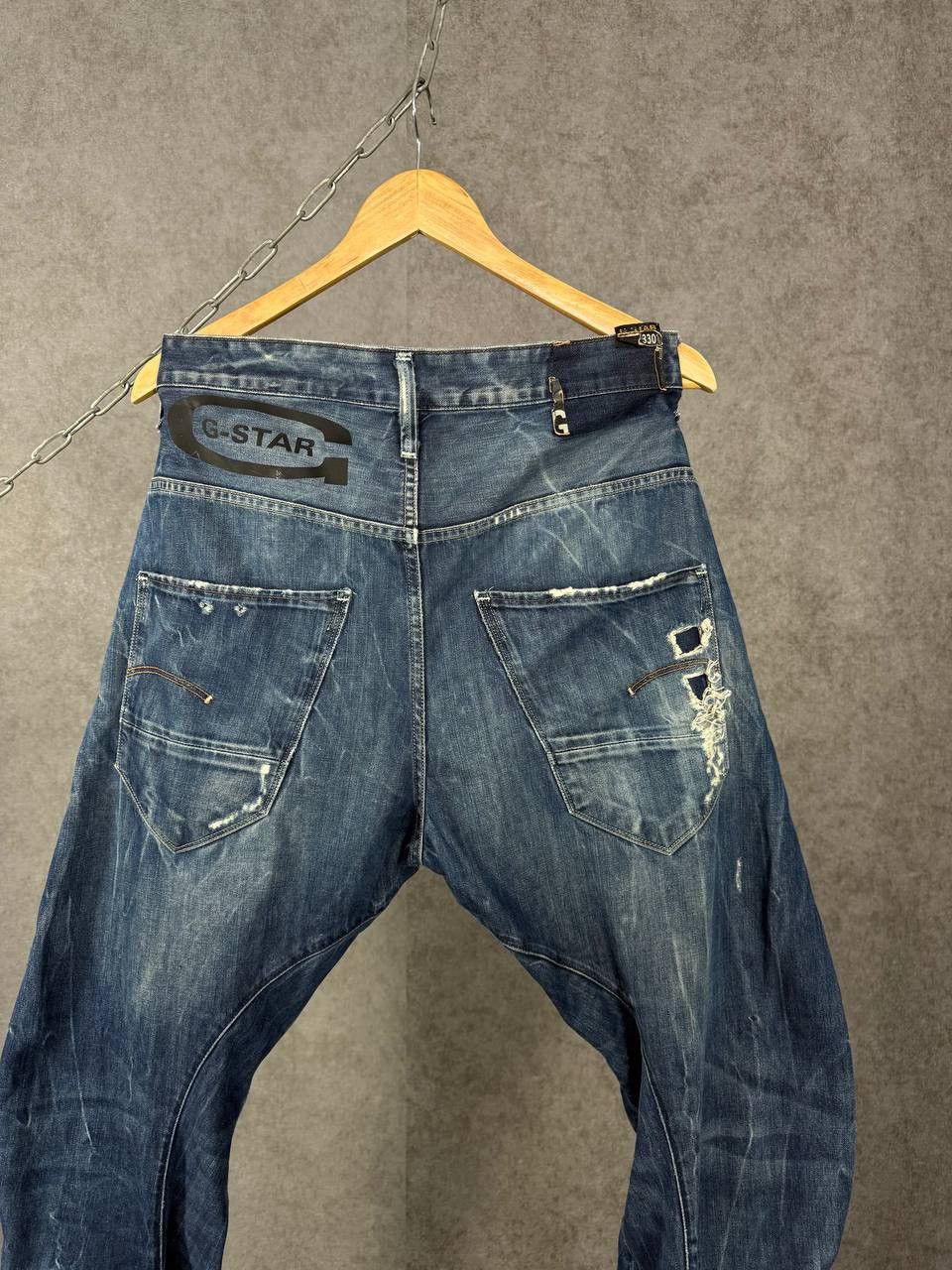 G-Star G Star Raw designer distressed denim asymmetric jeans Size US 33 - 8 Thumbnail