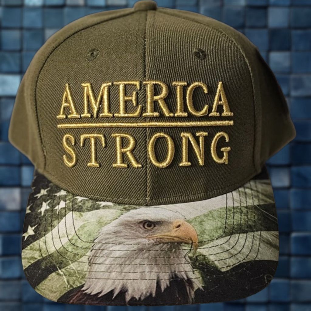 Vintage EAGLE AMERICA STRONG FLAG USA PATRIOTIC BIRD SNAPBACK BASEBALL CAP ( GREEN ) USA PATRIOTIC BIRD EAGLE AMERICA STRONG FLAG BASEBALL CAP SNAPBACK GREEN Size ONE SIZE - 1 Thumbnail