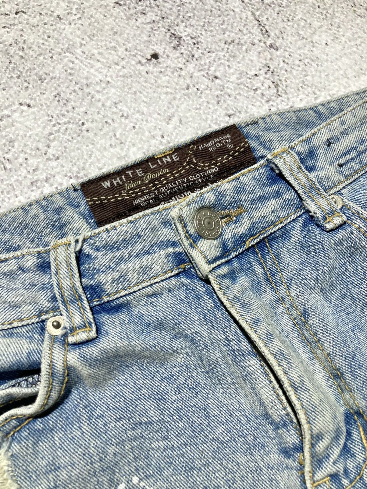 Japanese Brand 2000s Idun Distressed Ripped Denim Blue Jeans Lgb Punk Style Size US 30 / EU 46 - 17 Thumbnail