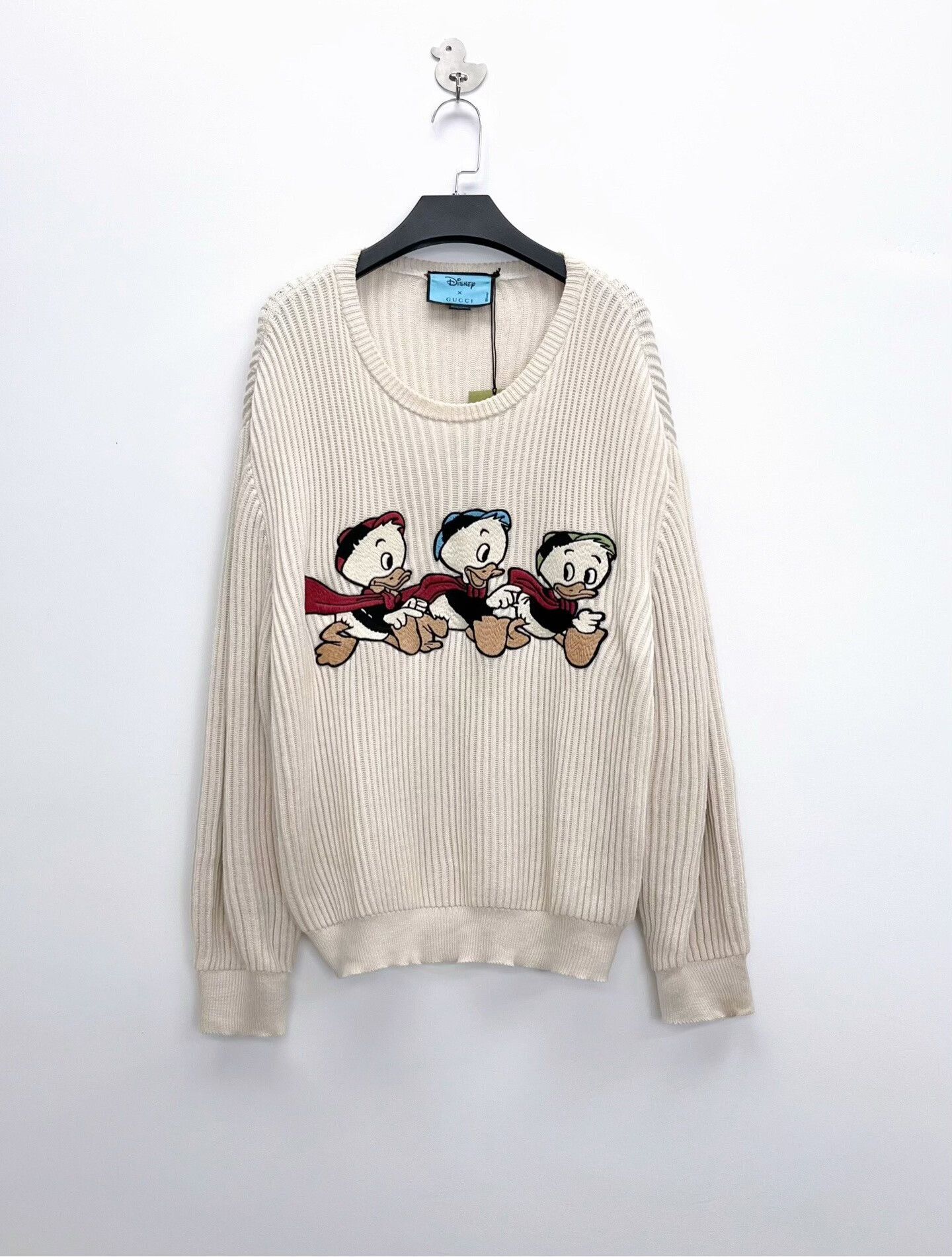 Gucci Gucci Ivory Donald Duck Knit Sweater Size US XXL / EU 58 / 5 - 1 Thumbnail