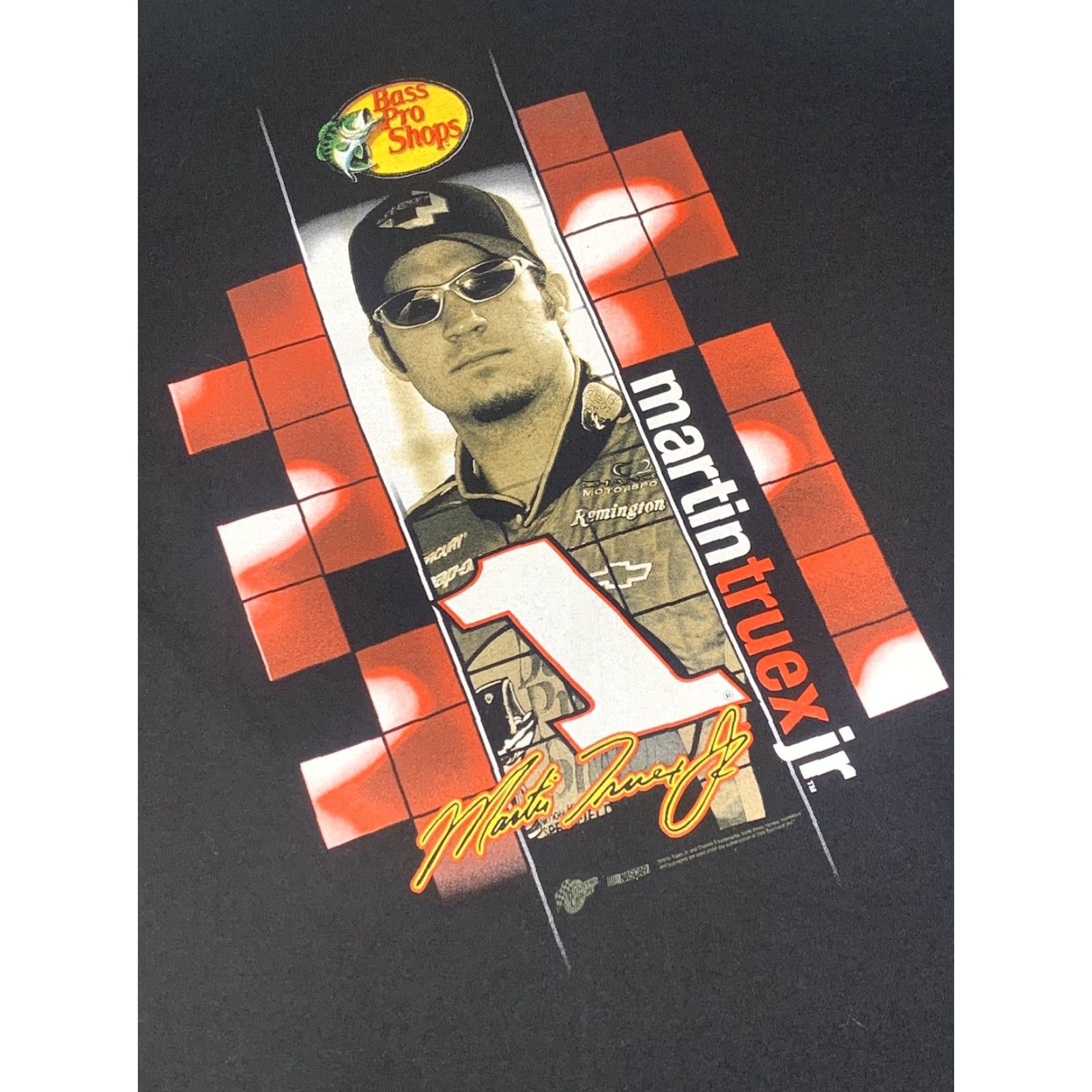 Vintage Winners Circle Bass Pro Shop Martin Truex Jr T Shirt XL Black Mens Short Sleeve Crew Neck 90s Nascar Logo Size US XL / EU 56 / 4 - 2 Thumbnail