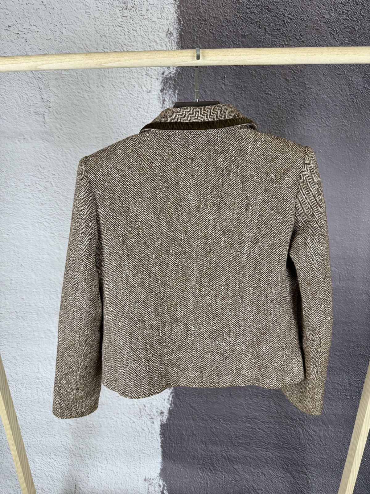 Blumarine Blugirl Blumarine herringbone tweed double-breasted blazer Size M / US 6-8 / IT 42-44 - 9 Thumbnail