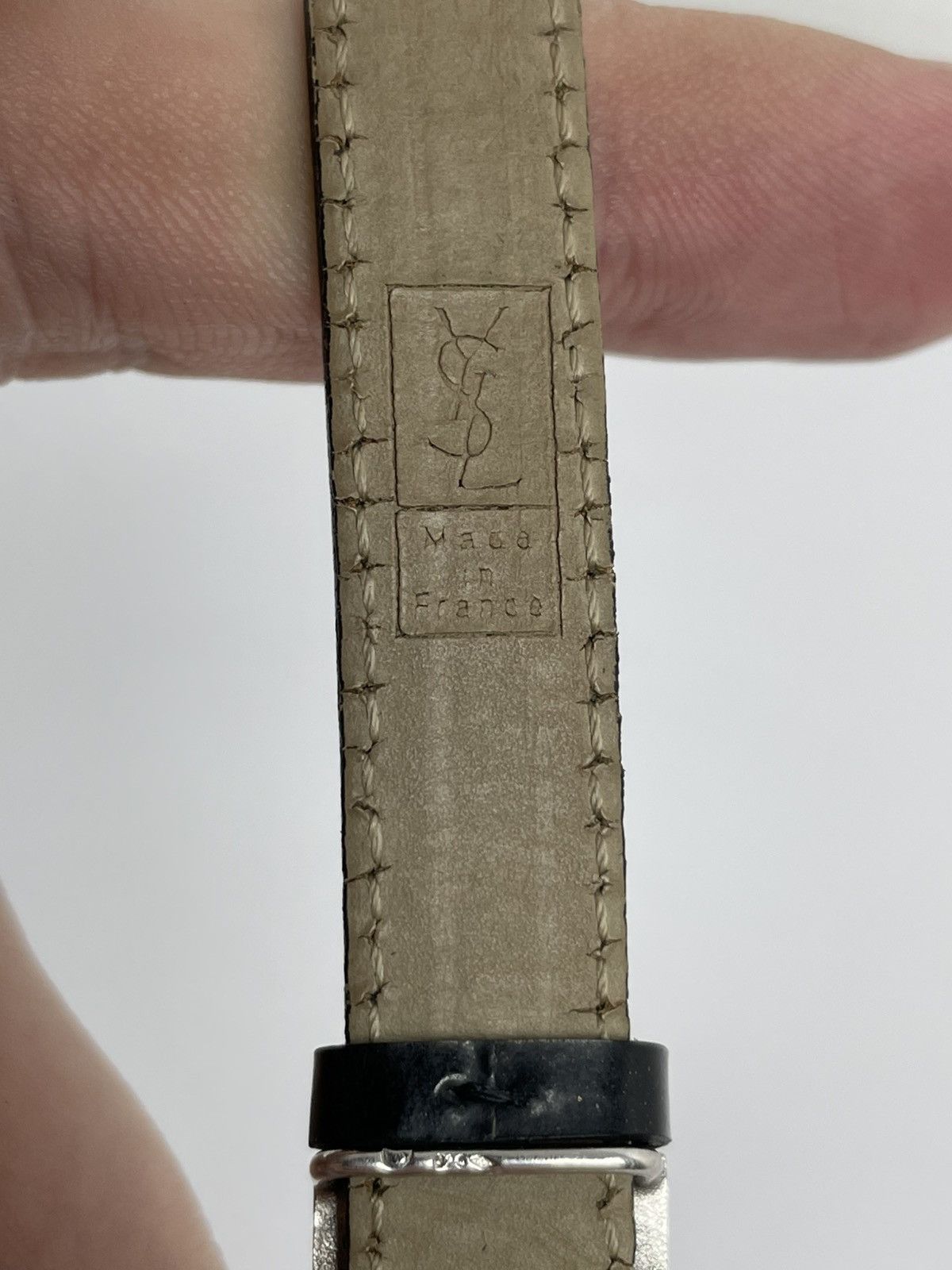 Yves Saint Laurent Yves Saint Laurent YSL patent leather bracelet with silver Size ONE SIZE - 7 Thumbnail