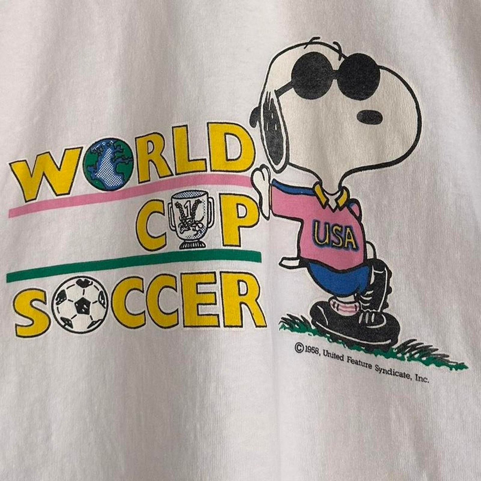 Peanuts × Vintage Vintage World Cup Peanuts Snoopy Shirt Size US M / EU 48-50 / 2 - 3 Thumbnail