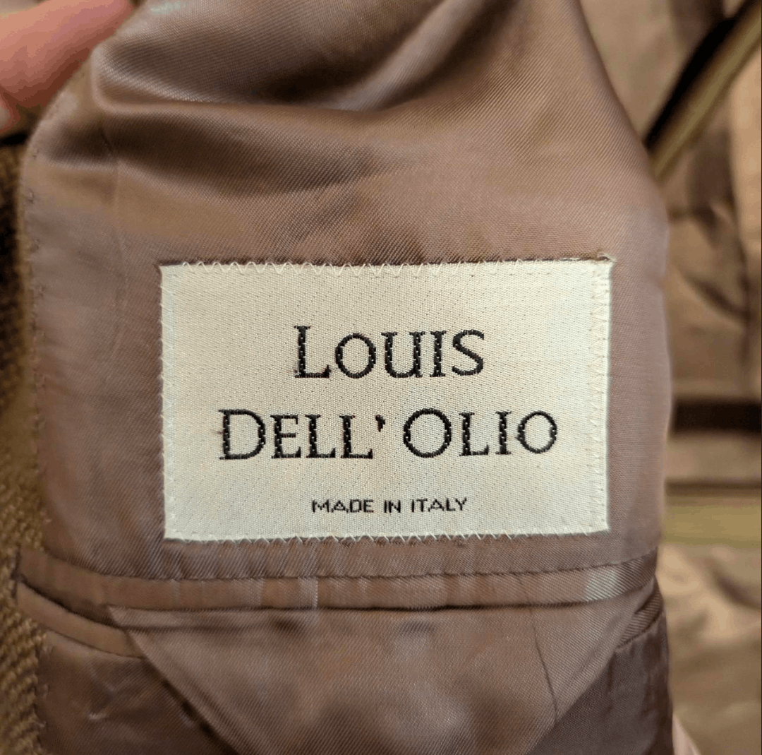 Other LOUIS DELL'OLIO knit camel hair leather button jacket Italy Size 44S - 7 Thumbnail