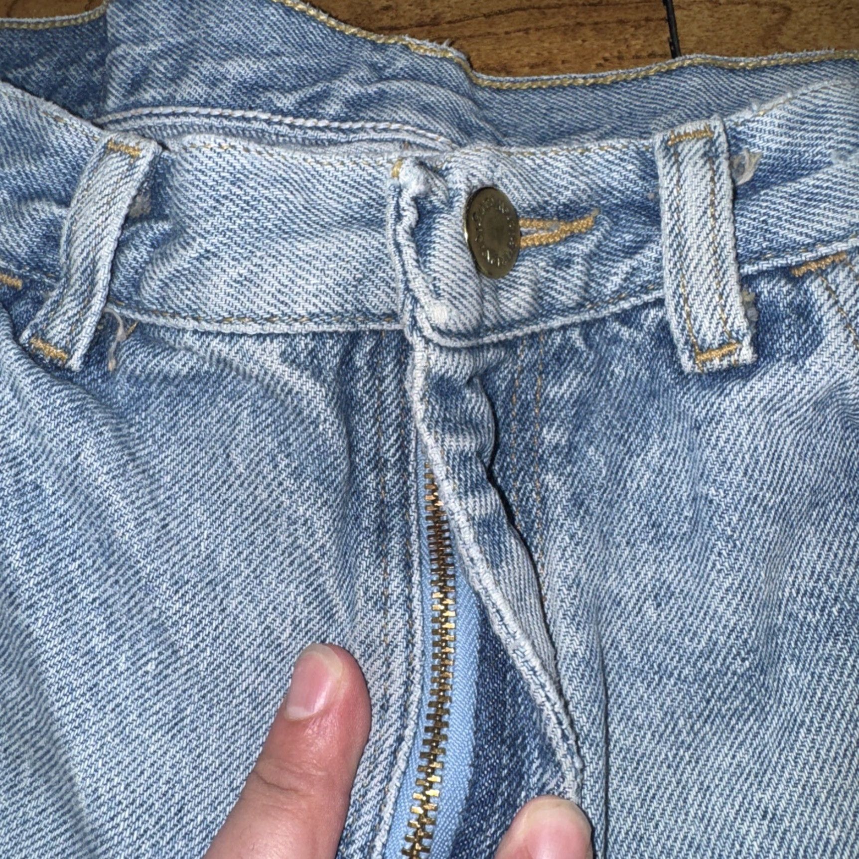 Wrangler VINTAGE Wrangler Denim Shorts 30x10 Light Blue Jorts Mens Short Jeans 30 Blue Denim Straight Size US 30 / EU 46 - 3 Thumbnail