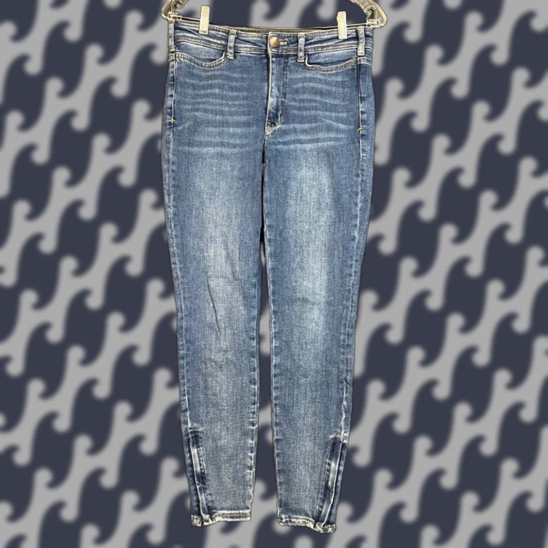 Vintage Pilcro and the Letterpress Anthropologie High Rise Skinny Jeans Women Size 27 Blue Skinny Womens 27 High Rise Jeans Size 27" / US 4 / IT 40 - 1 Thumbnail