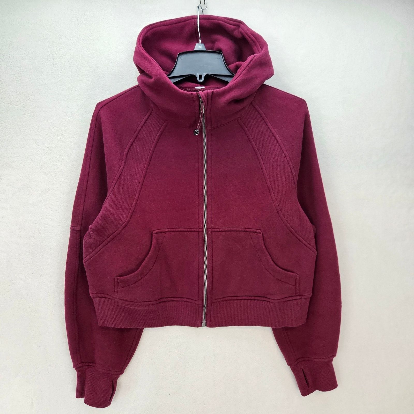 Lululemon LULULEMON WOMEN'S XS/S SCUBA OVERSIZED FULL ZIP HOODY MAROON Size S / US 4 / IT 40 - 1 Thumbnail