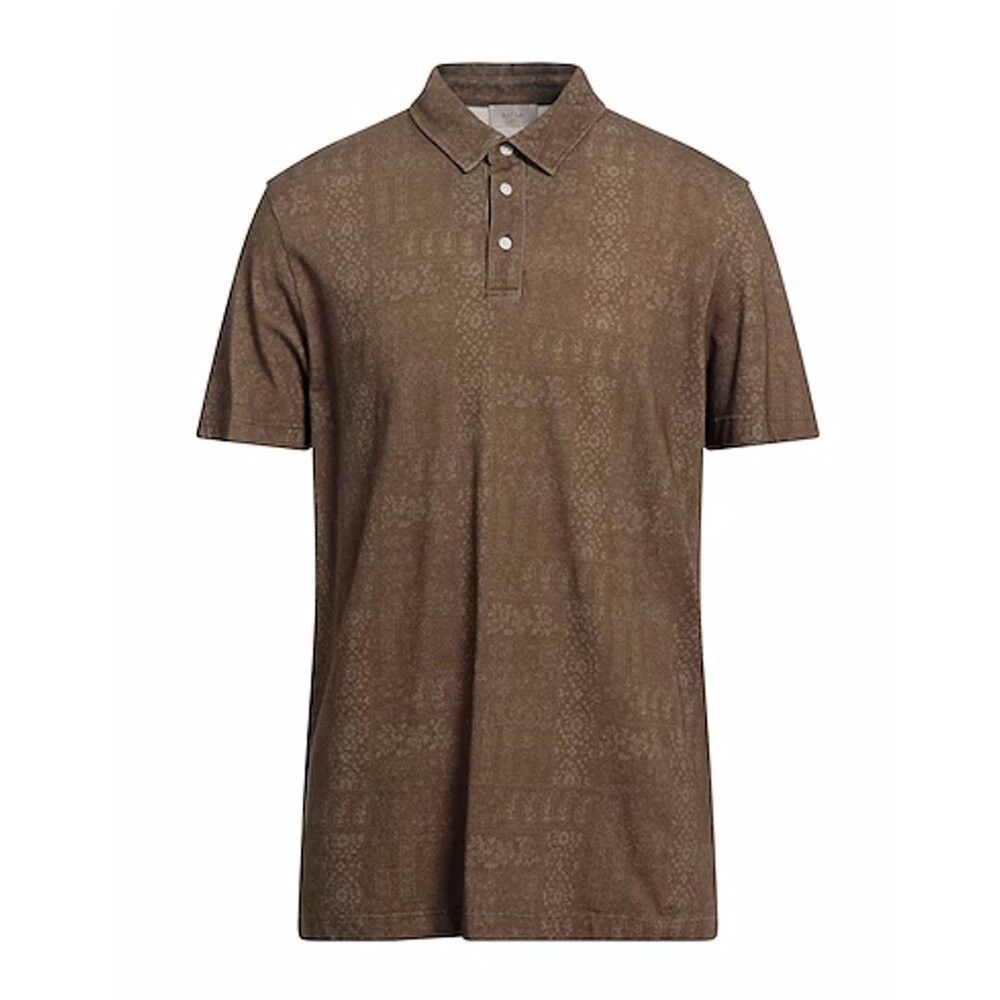 Altea NWT New Altea Paisley Khaki Cotton Polo Shirt Made In Italy Size US L / EU 52-54 / 3 - 1 Thumbnail