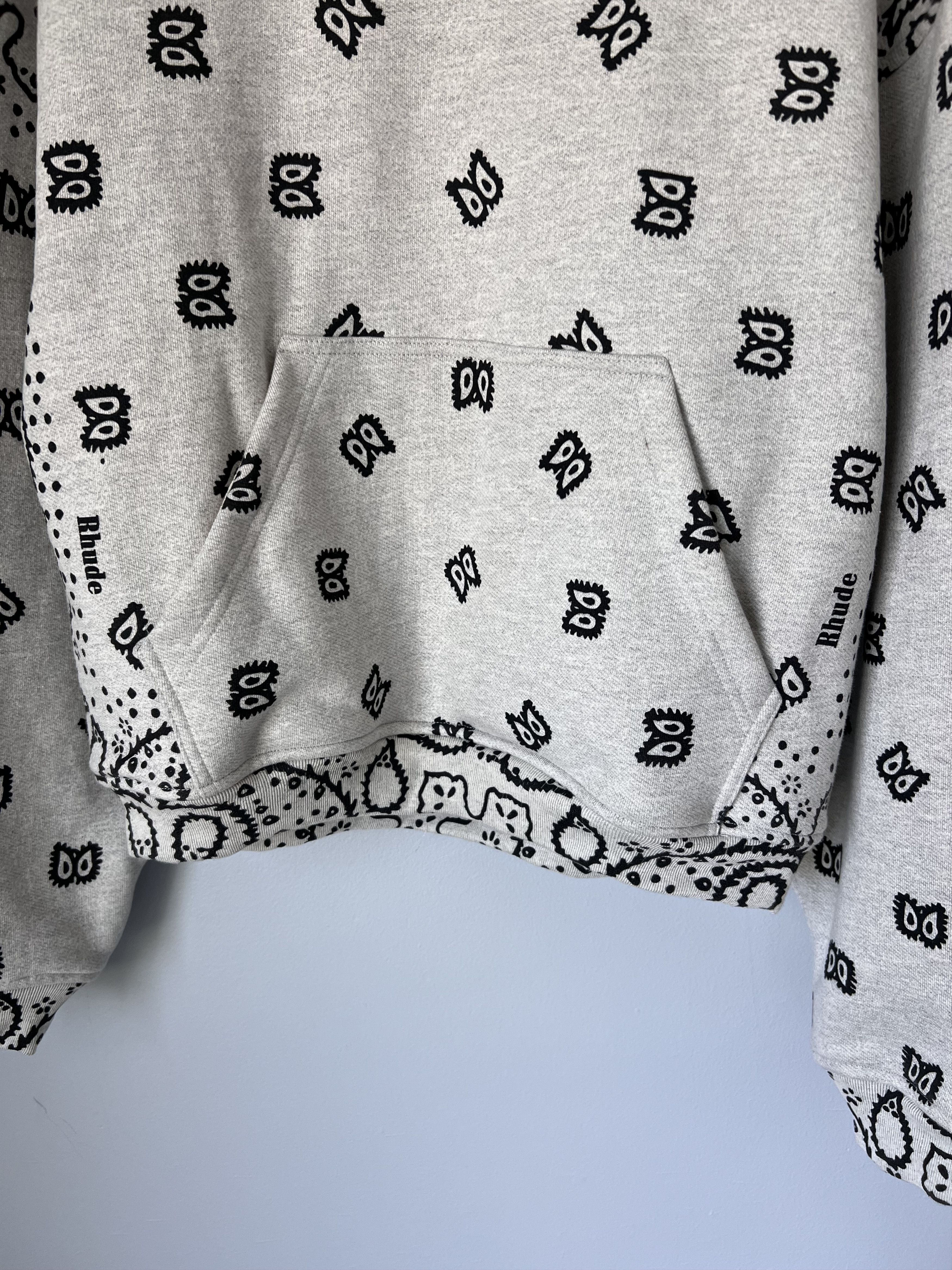 Rhude Rhude Bandana Hoodie in Gray Size US S / EU 44-46 / 1 - 3 Thumbnail