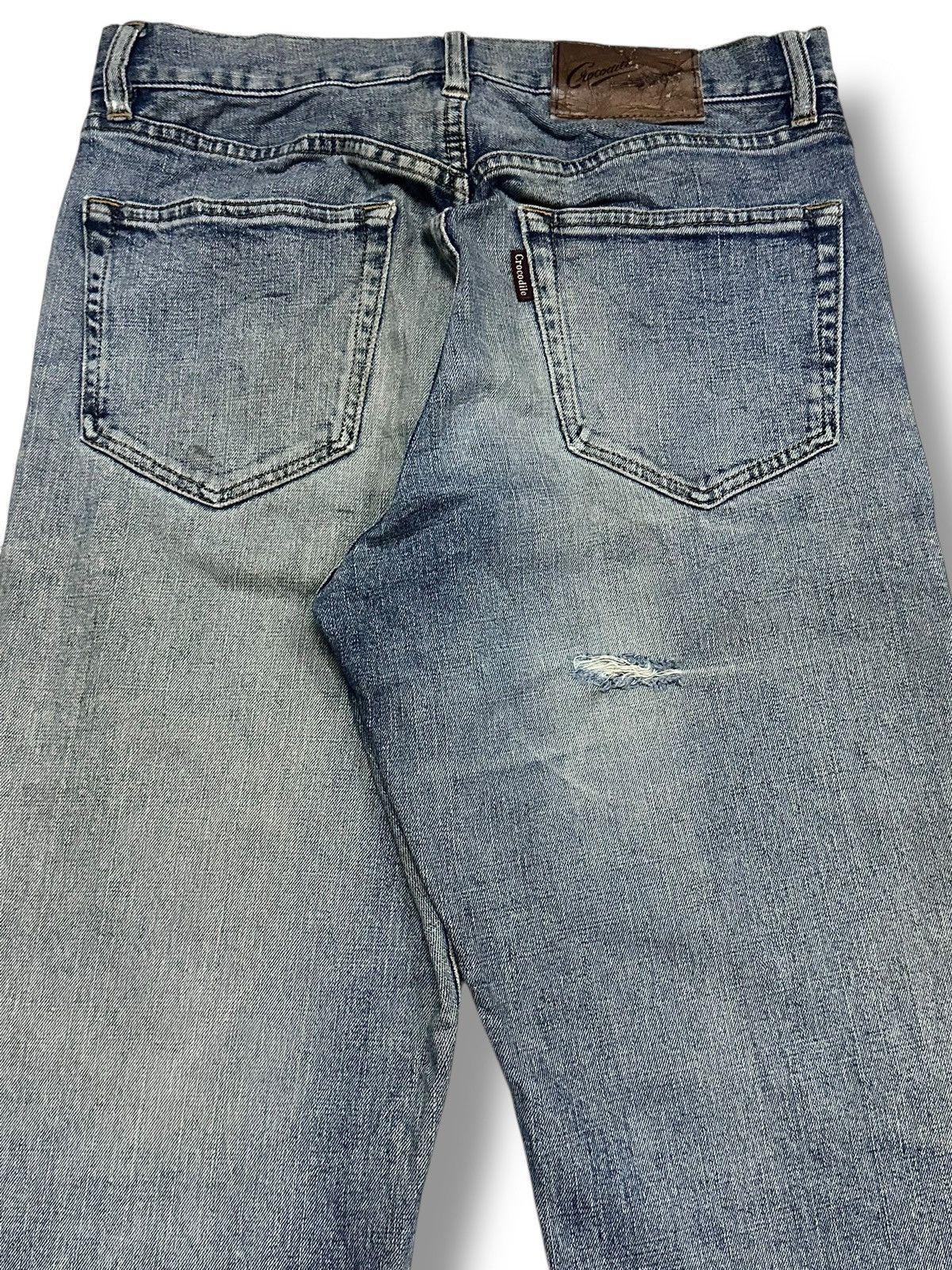 Japanese Brand Crocodile Vintage Baggy Loose Distressed Jeans Faded Size US 30 / EU 46 - 5 Thumbnail