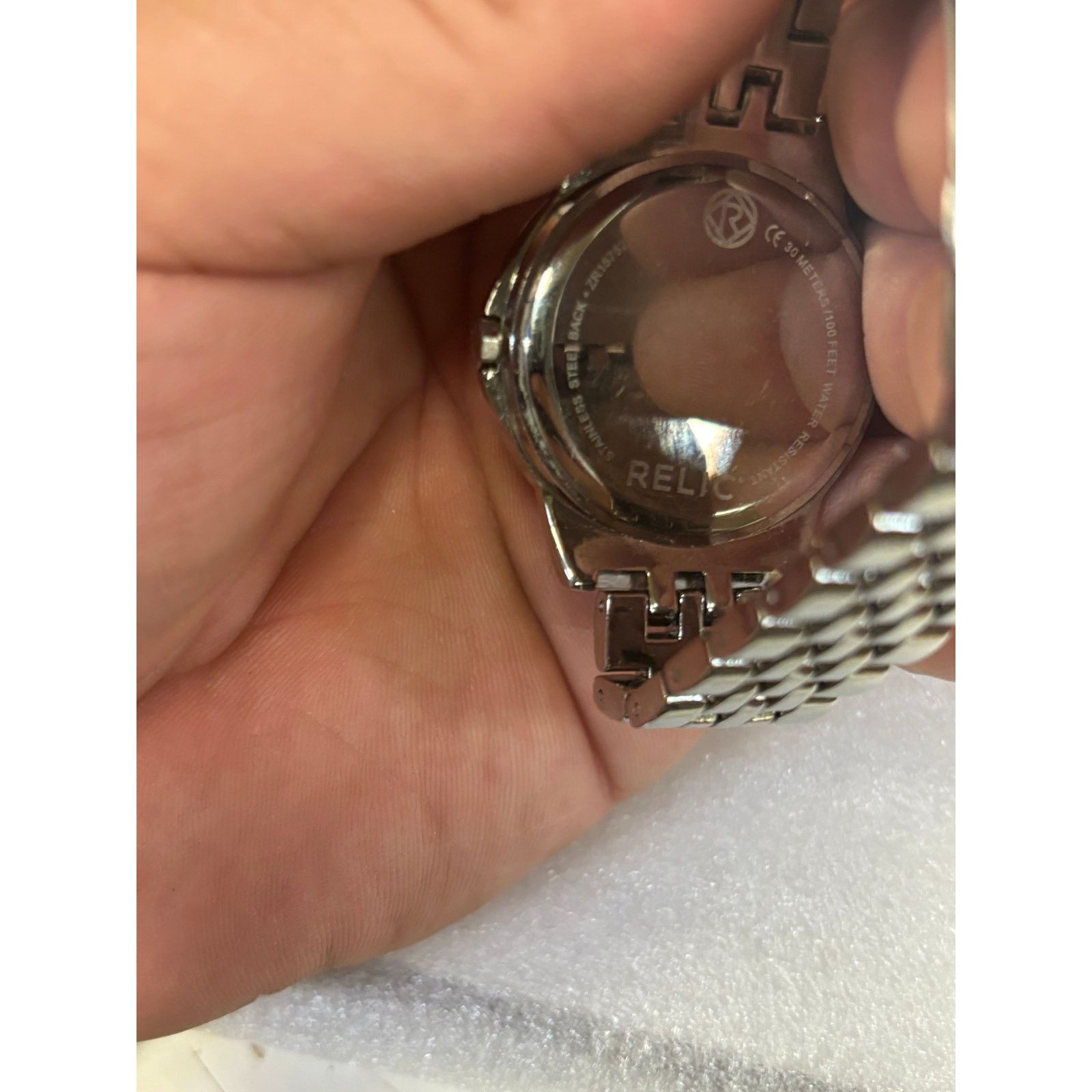 Relic Relic Silver Tone Pink Dial Womens Watch! New Battery. Size ONE SIZE - 10 Thumbnail