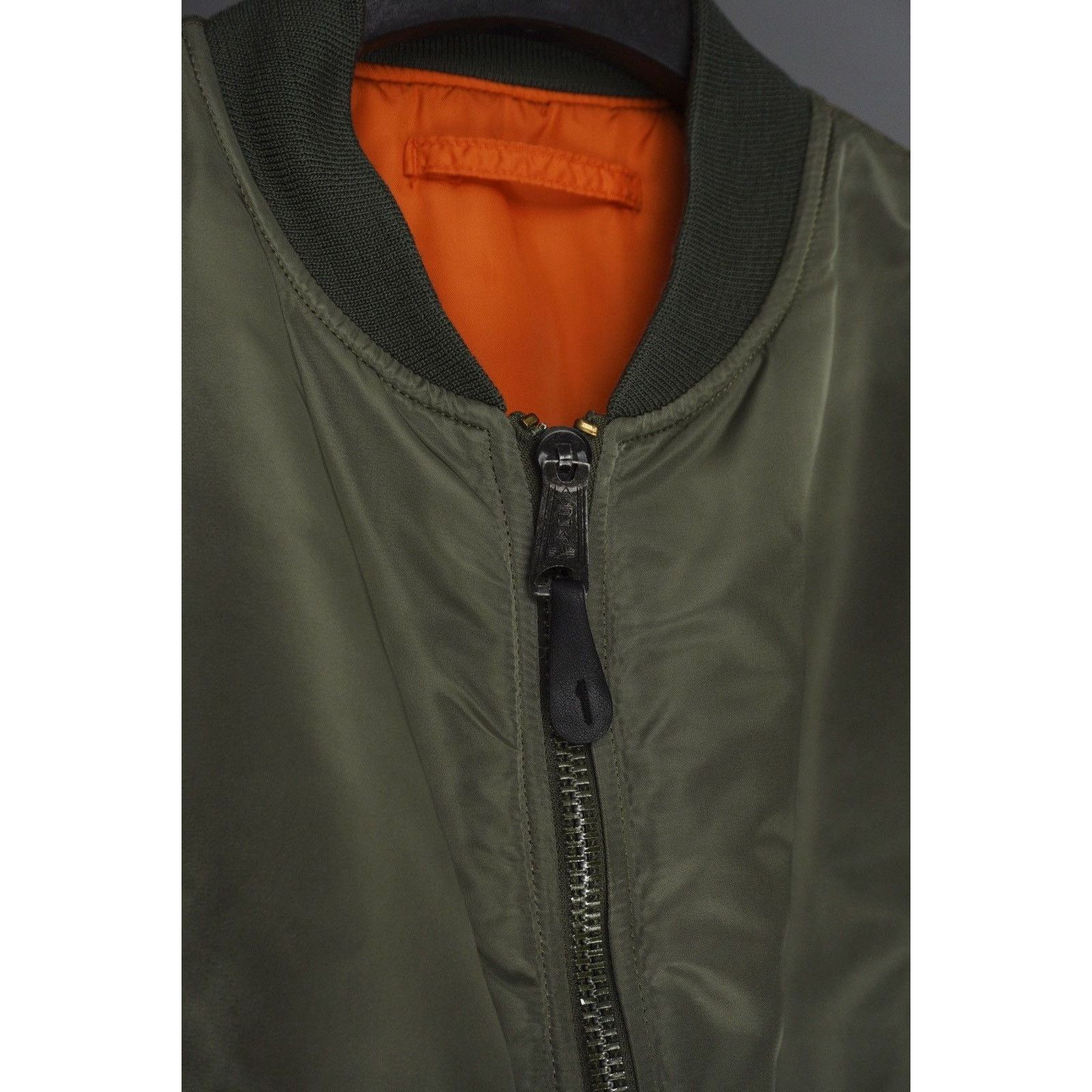Alpha Industries Alpha industries reversible khaki orange nylon bomber jacket Size US L / EU 52-54 / 3 - 7 Thumbnail