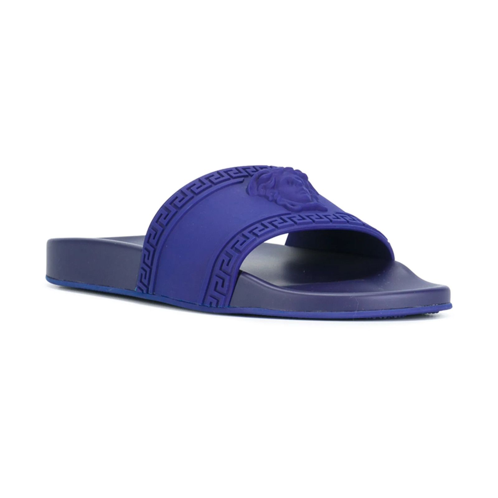 Versace Versace Medusa Palazzo Blue Rubber Slide Sandal 44 11 Size US 11 / EU 44 - 3 Thumbnail