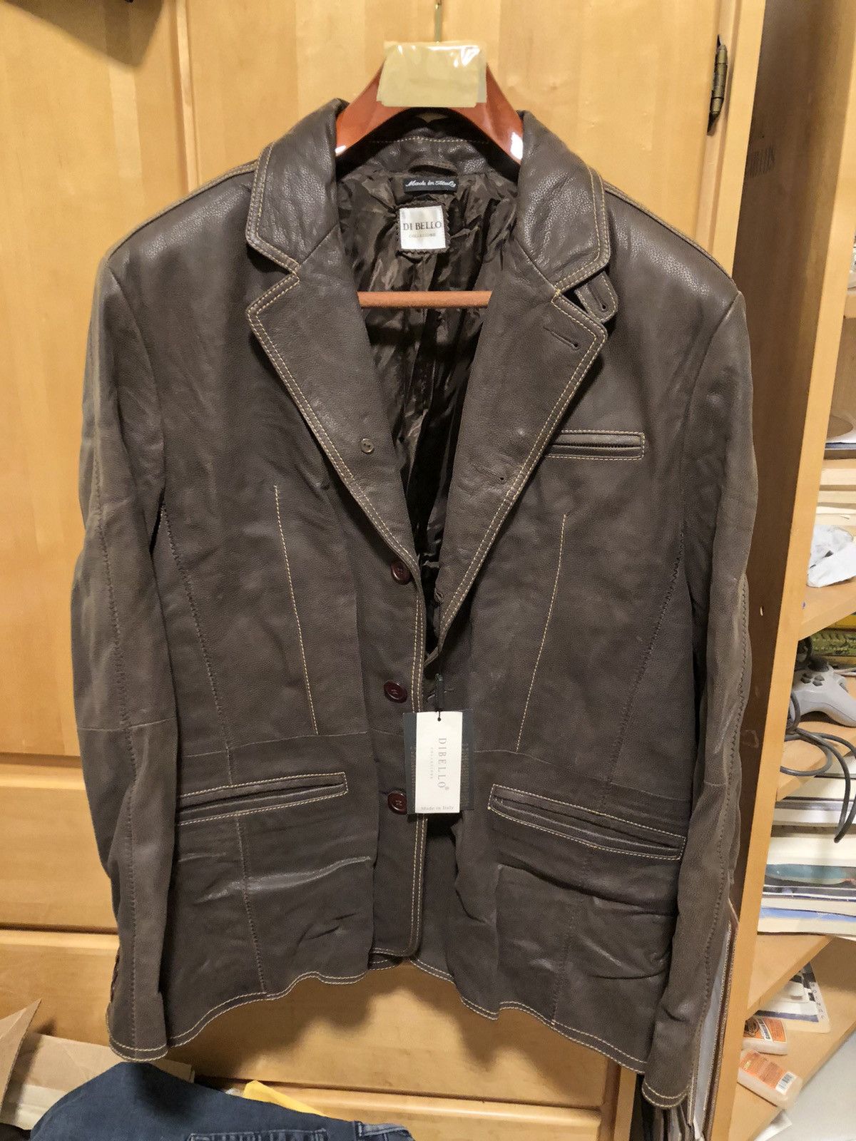 Other Di Bello Collezione Brown Lambskin Leather Jacket Size US XL / EU 56 / 4 - 1 Thumbnail