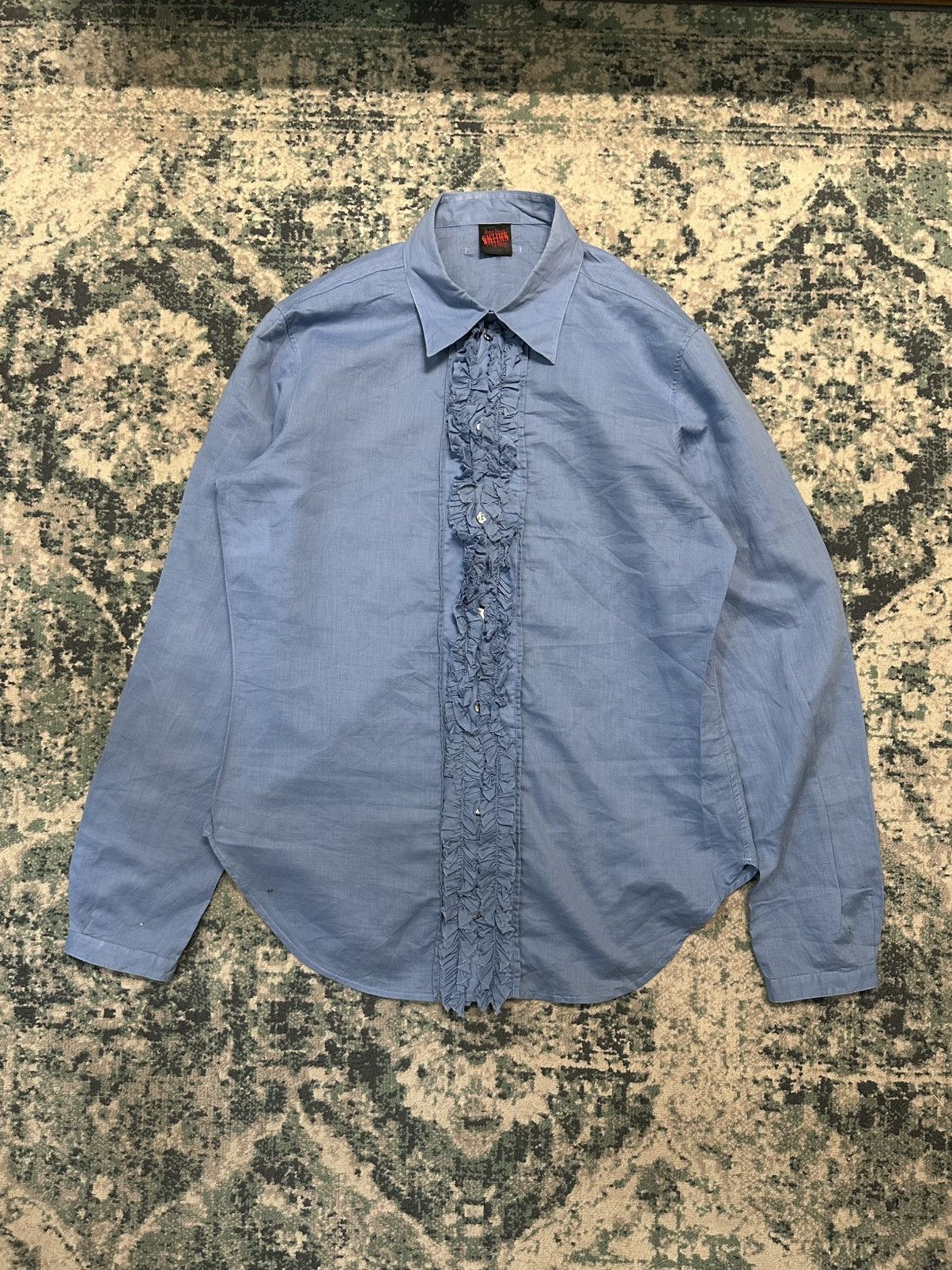 Jean Paul Gaultier SS99 Jean Paul Gaultier Double Button Ruffle Button Shirt Size US M / EU 48-50 / 2 - 3 Thumbnail