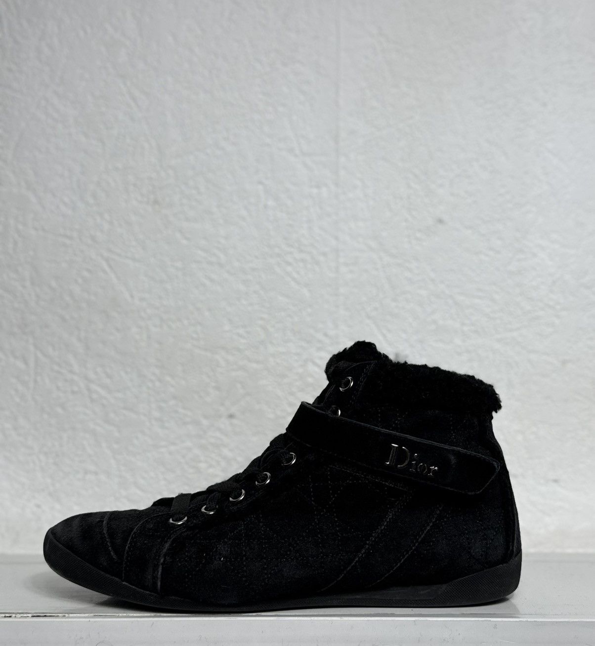 Dior Dior High Top Suede Sneakers Black Size 38 Luxury Vintage Size US 8 / IT 38 - 4 Thumbnail