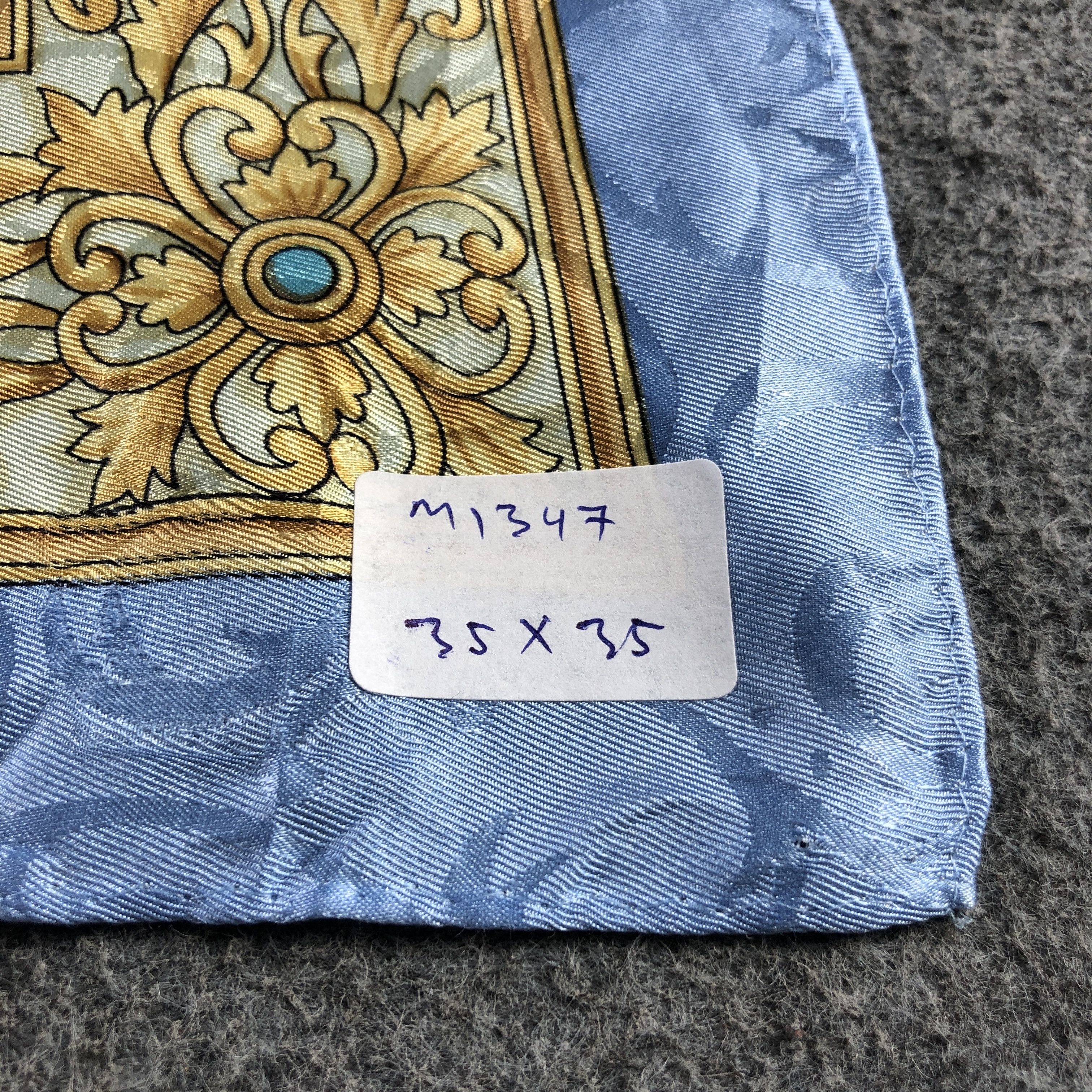 Vintage Luxury Baroque Silk Scarf M1347 Size ONE SIZE - 7 Thumbnail