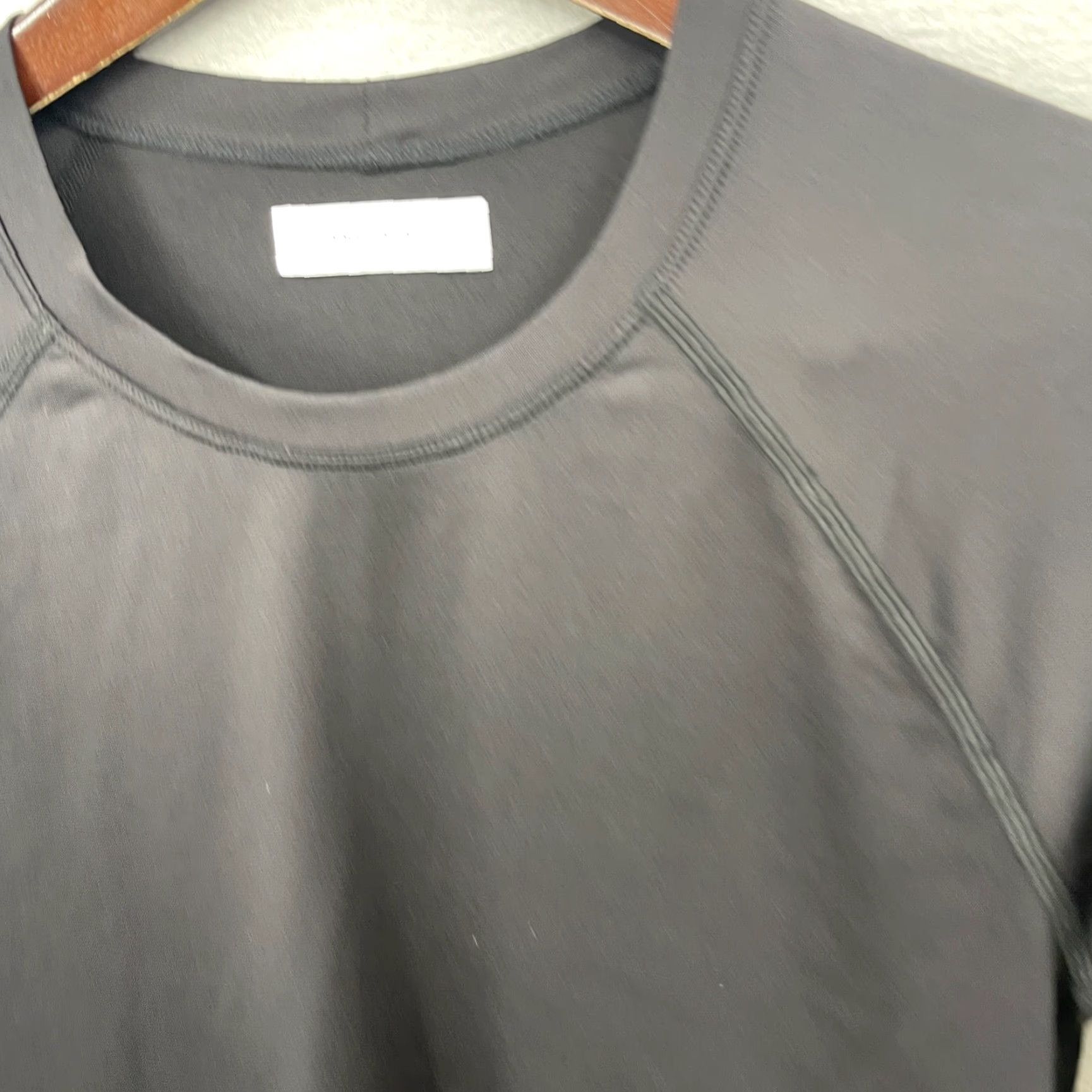 Vintage Italic Shirt Womens Medium Black Long Sleeve Crew Neck Tech Minimalist Size M / US 6-8 / IT 42-44 - 4 Thumbnail