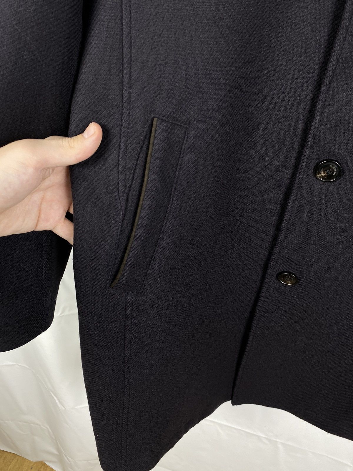 Other Mabrun Italy Wool-Viscose Navy Blue Coat Men size 52 Size US L / EU 52-54 / 3 - 4 Thumbnail