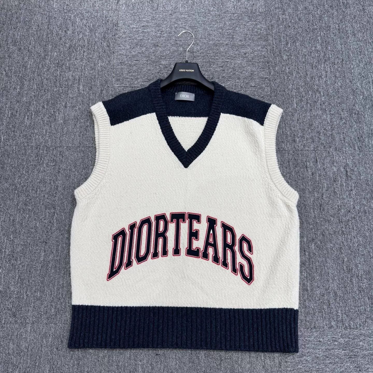 Dior dior x denim tears color-block wool vest. Size US XXL / EU 58 / 5 - 1 Thumbnail