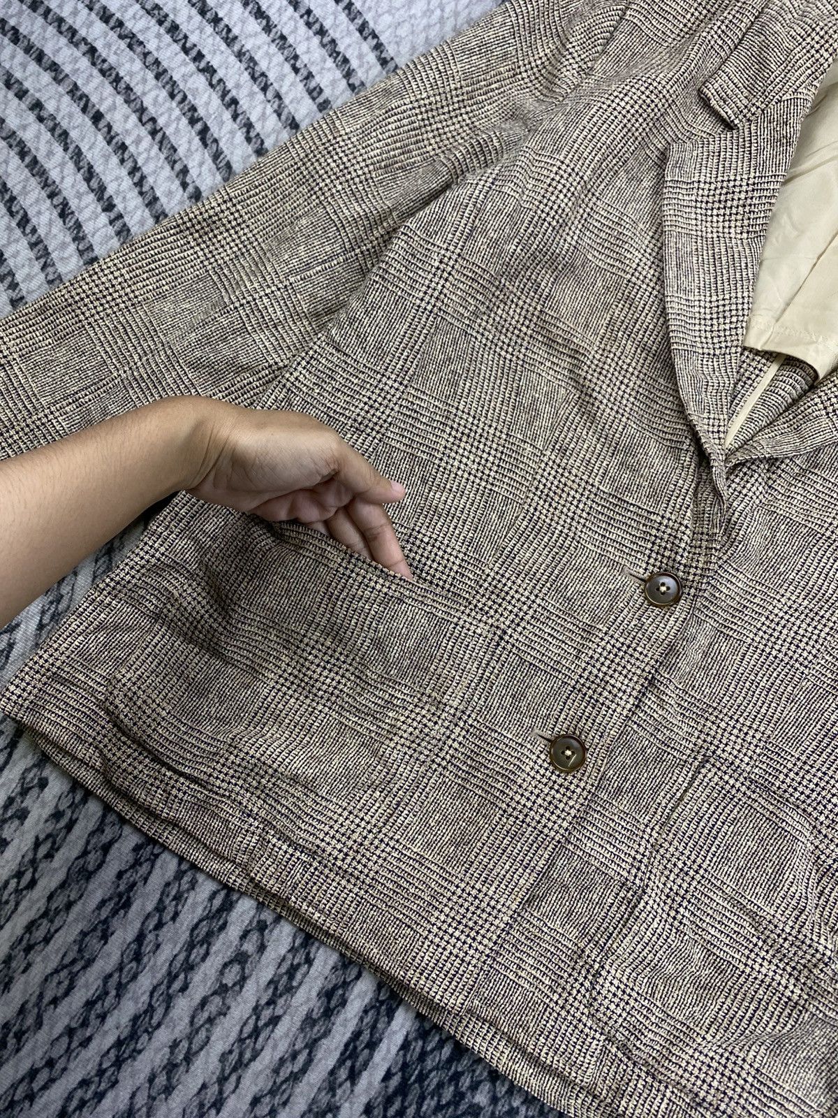 Chloe Vintage Chloe Double Button Plaid Blazer Size S / US 4 / IT 40 - 7 Thumbnail