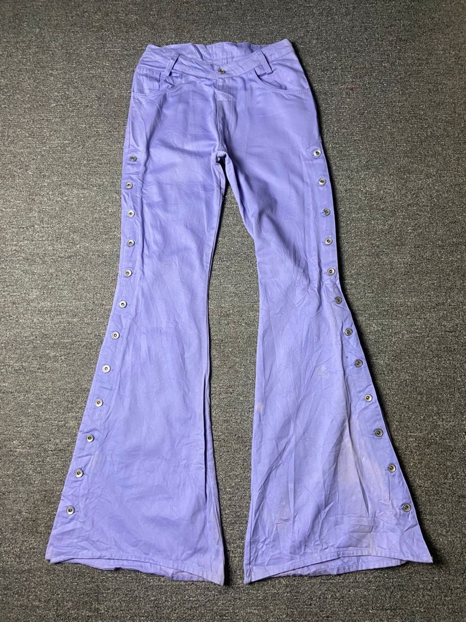 Japanese Brand F.T.S Co Brand Flared Pants with Sides Snap Buttons (154) Size 27" / US 4 / IT 40 - 1 Thumbnail