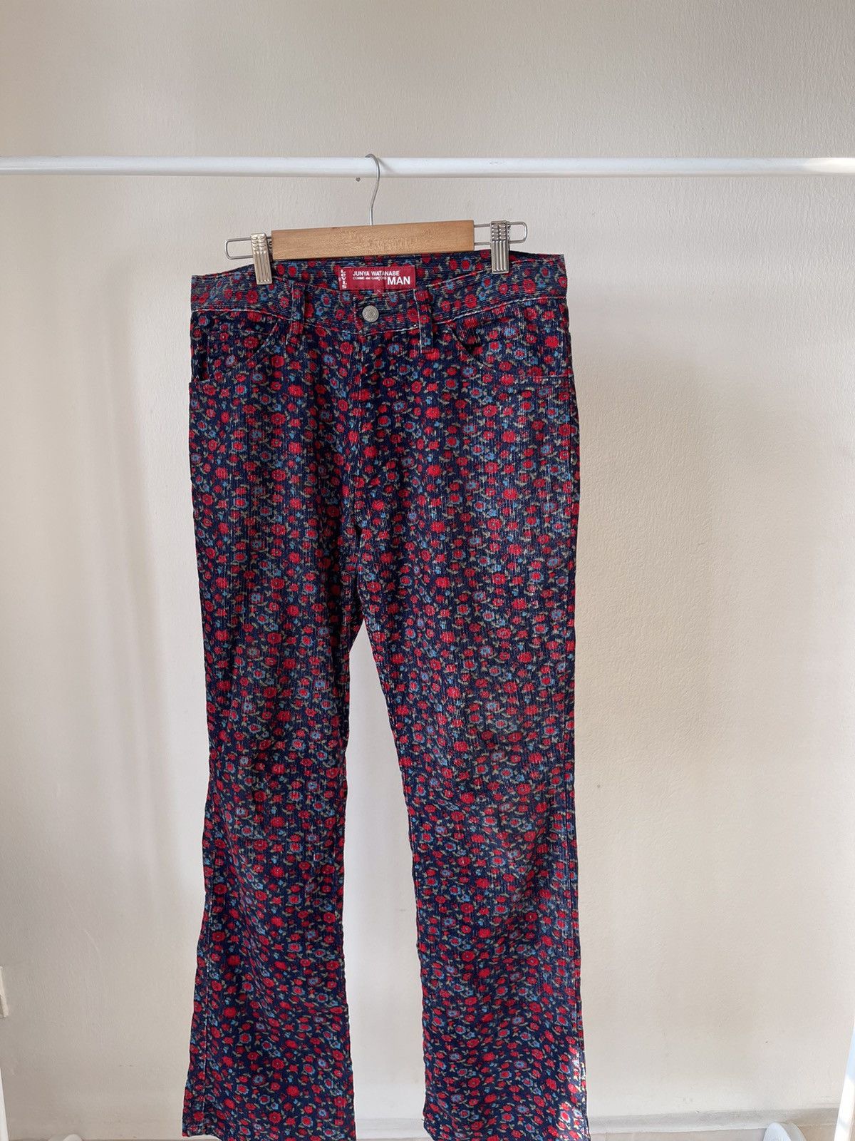 Comme des Garcons Homme Plus × Junya Watanabe × Levi's AD2002 Junya Watanabe X Levis Floral Conduray Flare Pants Size US 31 - 8 Thumbnail