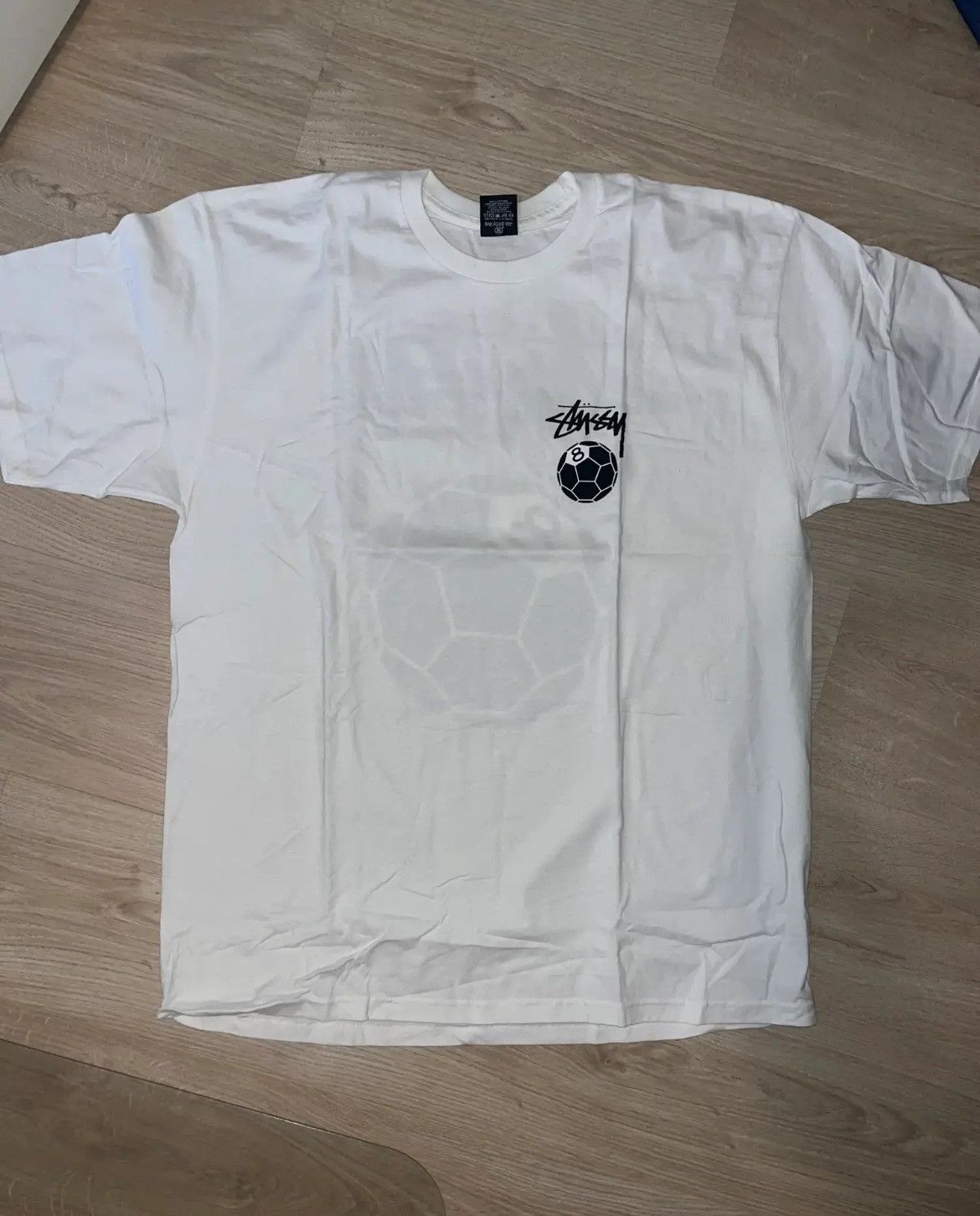 image of Stussy Archive - 8Ball Soccer Tee in White, Men's (Size XL)